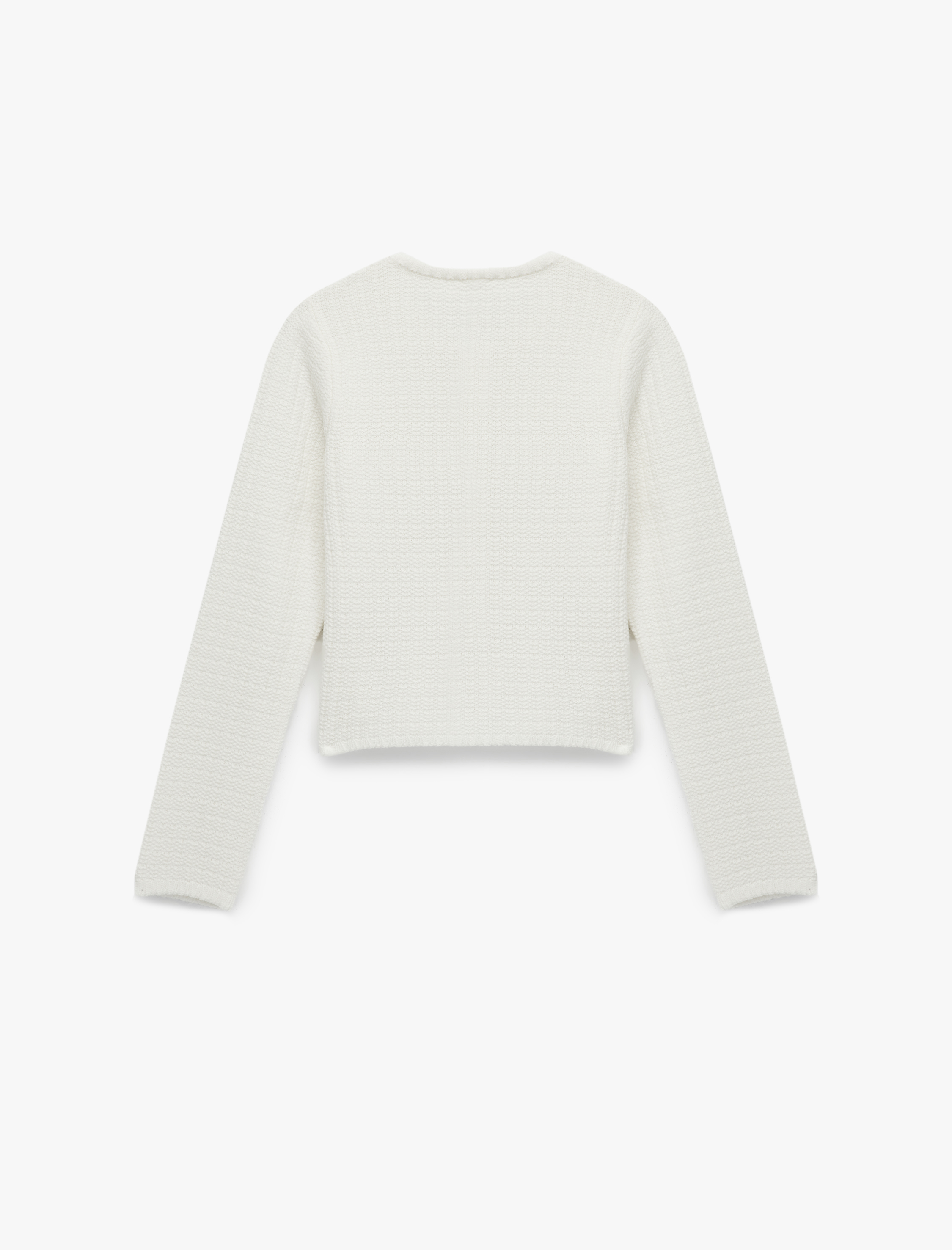   Aplike Detaylı Uzun Kollu Bisiklet Yaka Triko Hırka