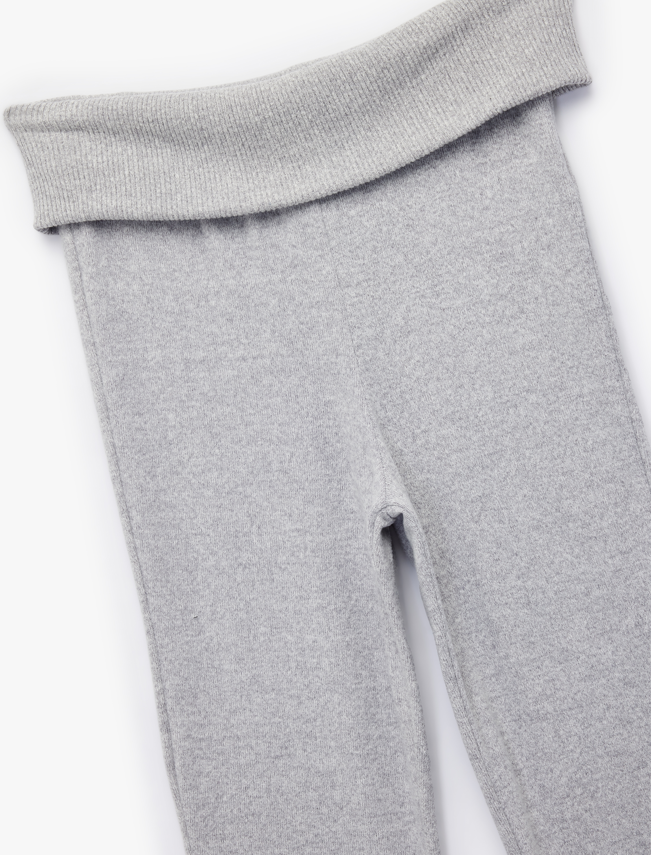   Viskon Karışımlı Yüksek Bel İspanyol Paça Tayt Pantolon