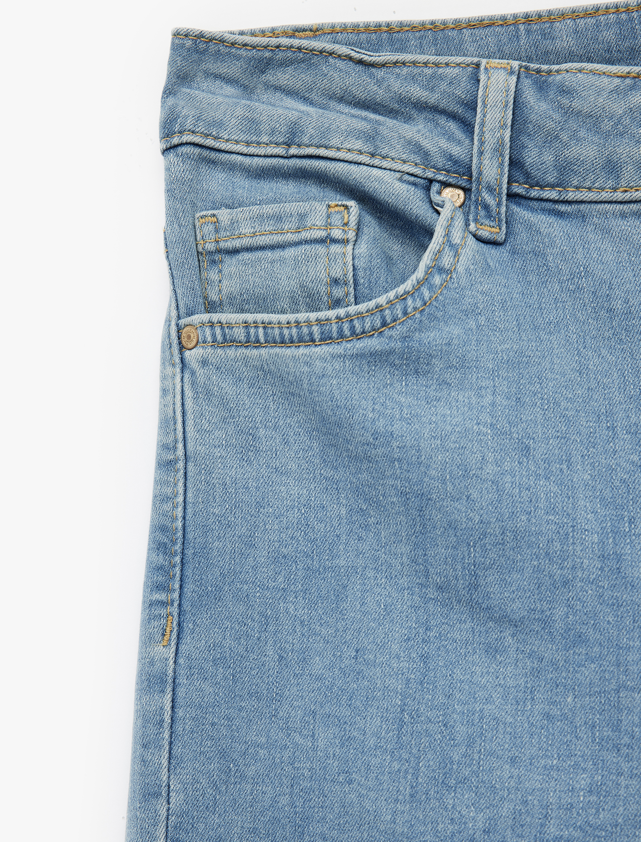 Dar Kalıp Pamuklu Yüksek Bel İspanyol Paça Jean Pantolon - Flare Jeans