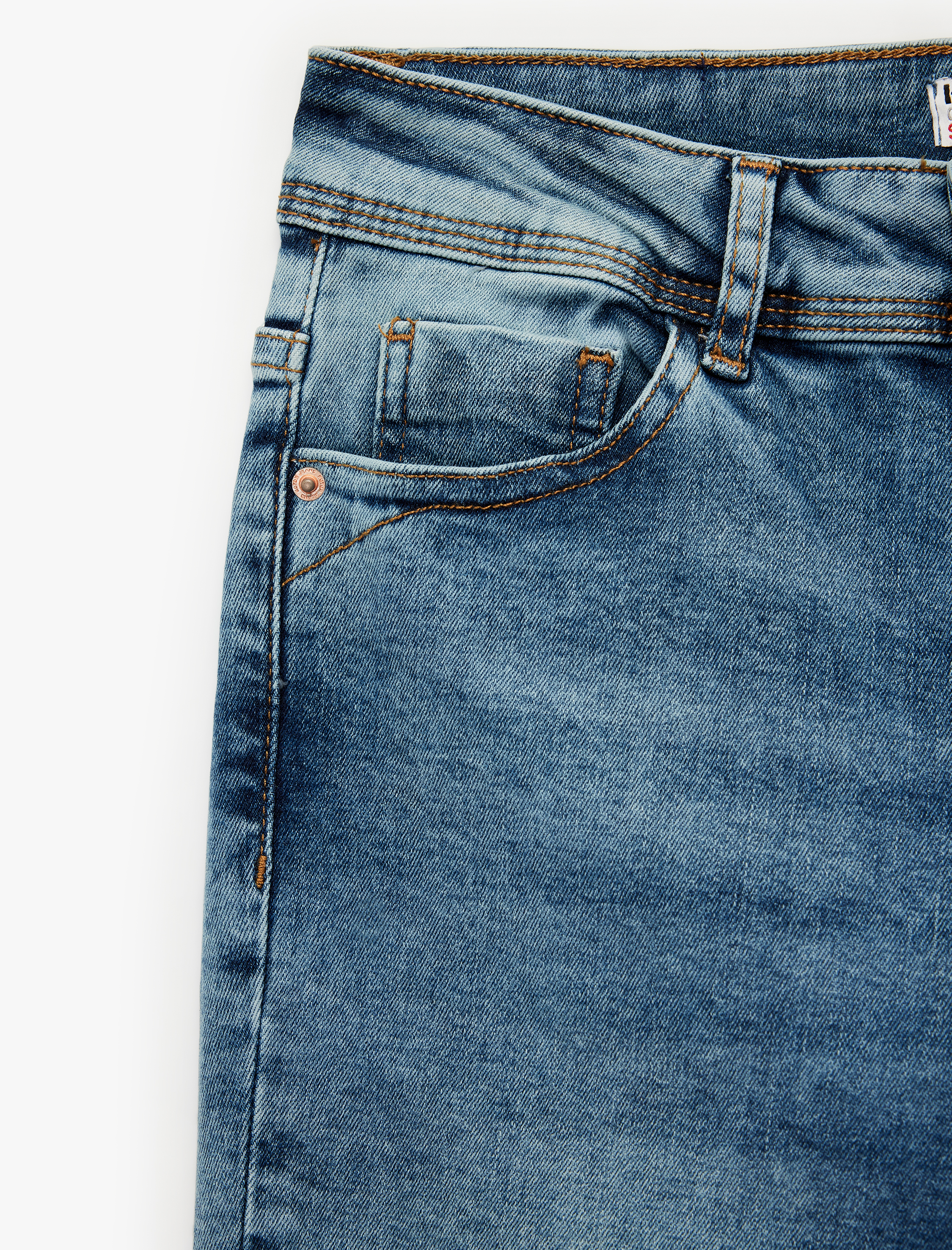   Yüksek Bel Düğmeli Cepli Dar Paça Skinny Jean Pantolon - Skinny Jeans