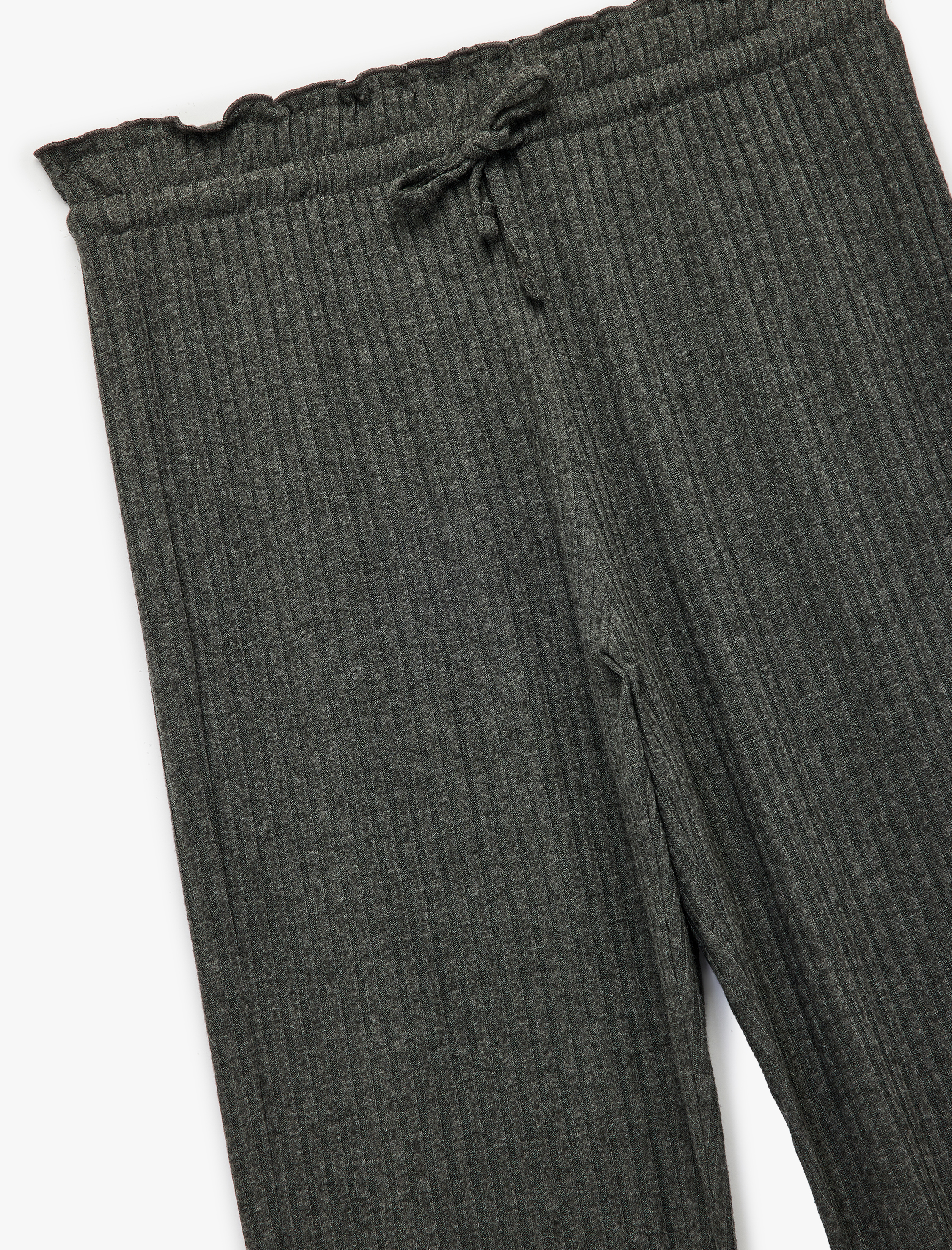 Rahat Kalıp Beli Bağlamalı Triko Pijama Altı