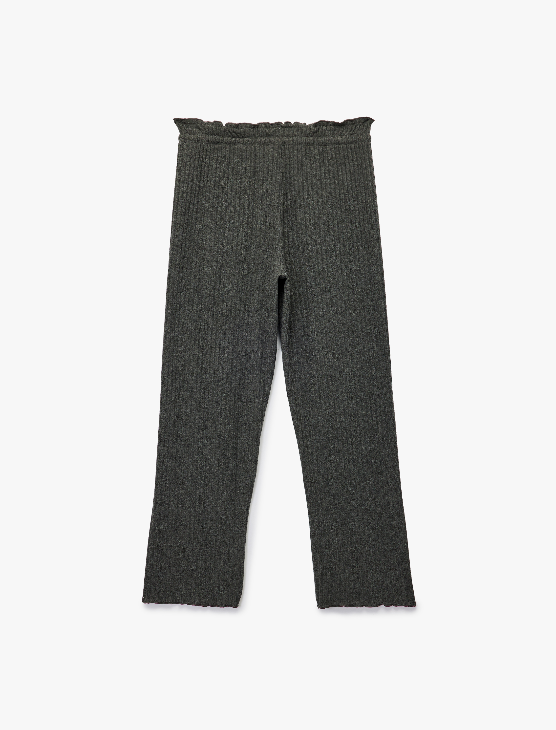 Rahat Kalıp Beli Bağlamalı Triko Pijama Altı