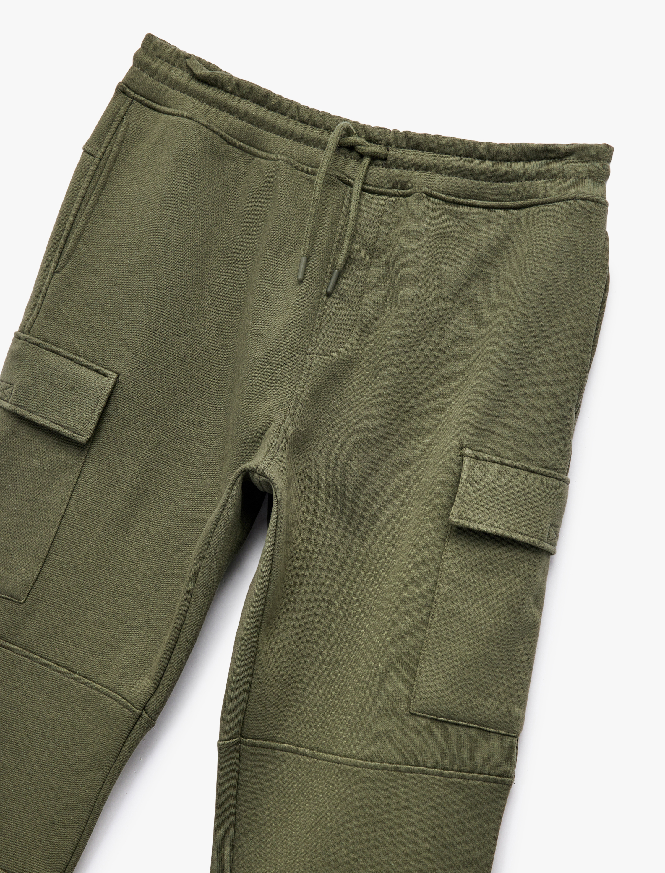   Şardonlu Kargo Cepli Beli Bağcıklı Jogger Kışlık Eşofman Altı