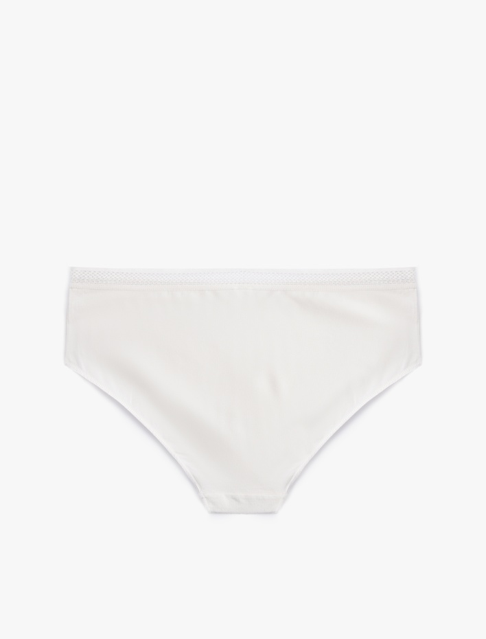  Bel Detaylı Pamuklu Rahat Kalıp Yüksek Bel Hipster Külot