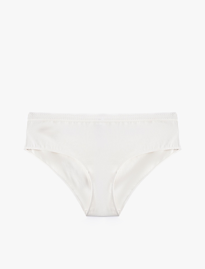  Bel Detaylı Pamuklu Rahat Kalıp Yüksek Bel Hipster Külot