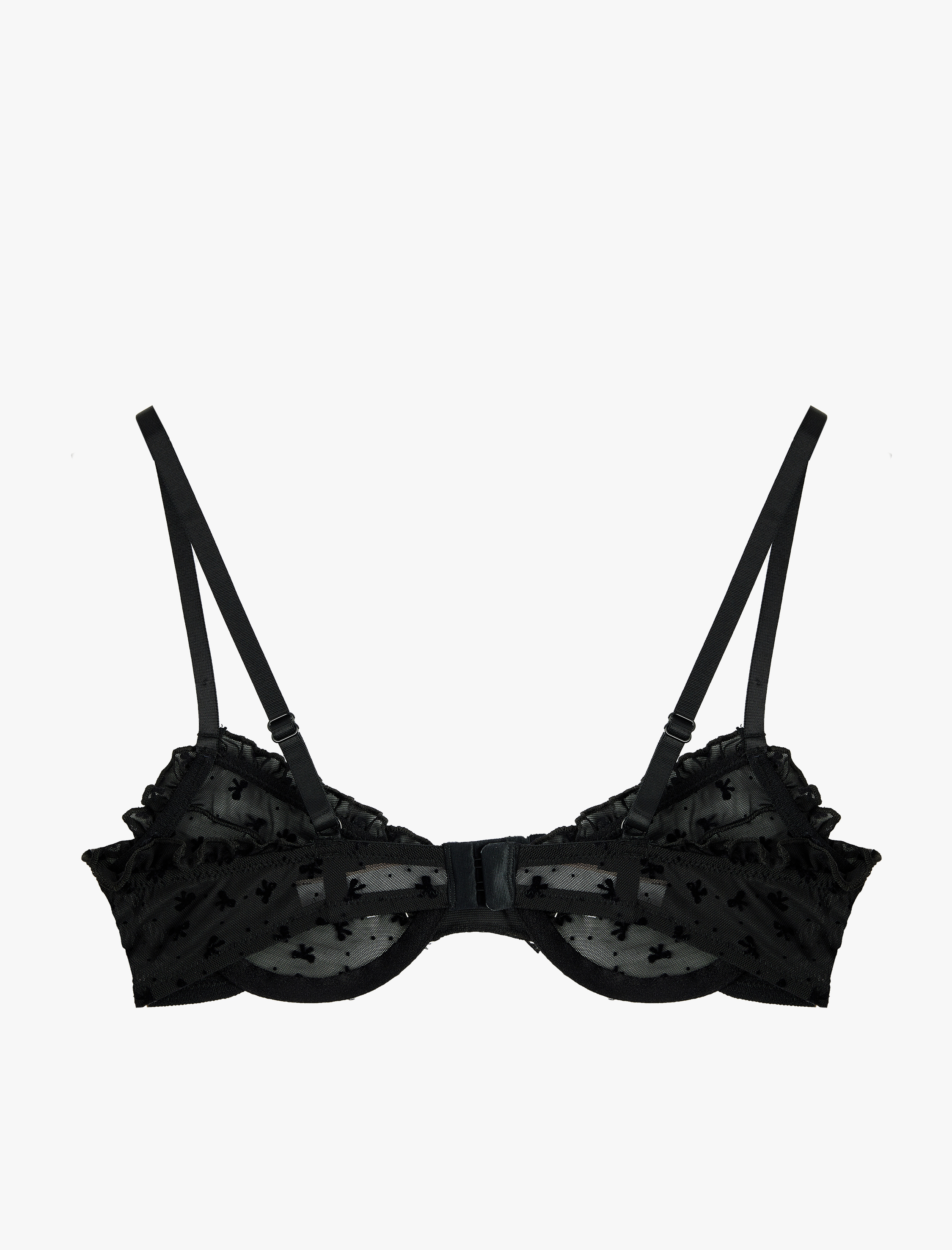   Fırfır Detaylı Rahat Kalıp Balenli Dolgusuz Sütyen