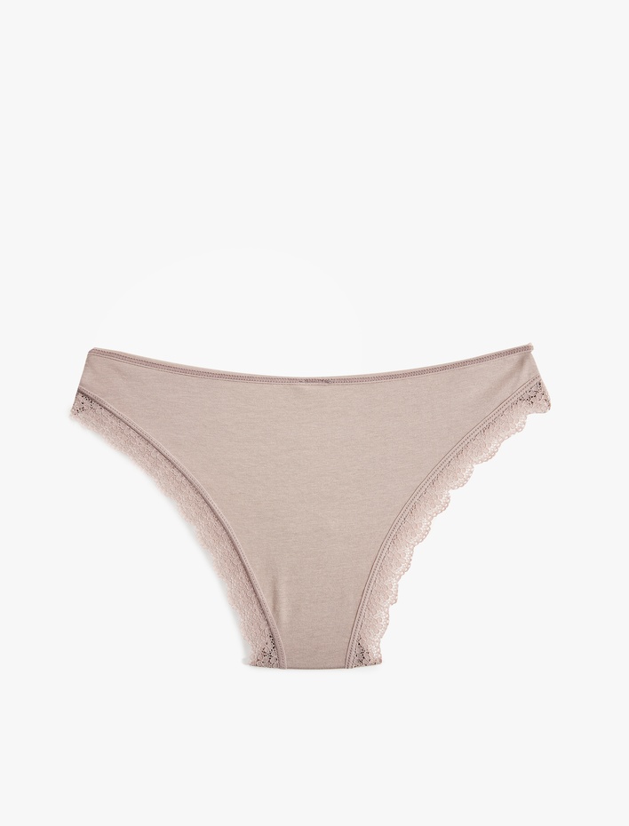  Paçası Dantelli Rahat Kalıp Pamuklu Brazilian Külot