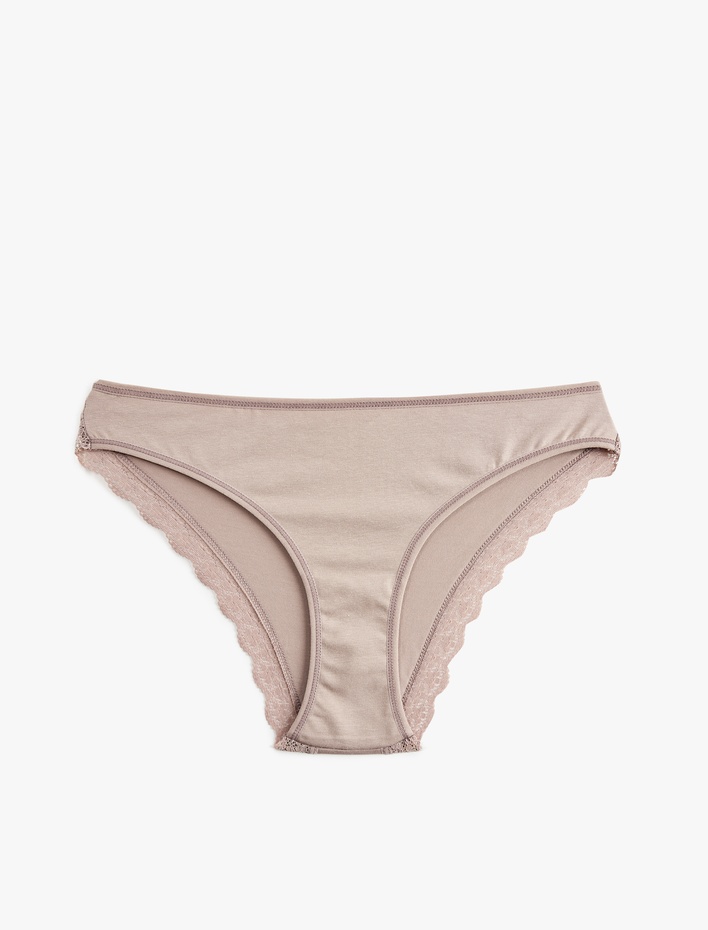  Paçası Dantelli Rahat Kalıp Pamuklu Brazilian Külot