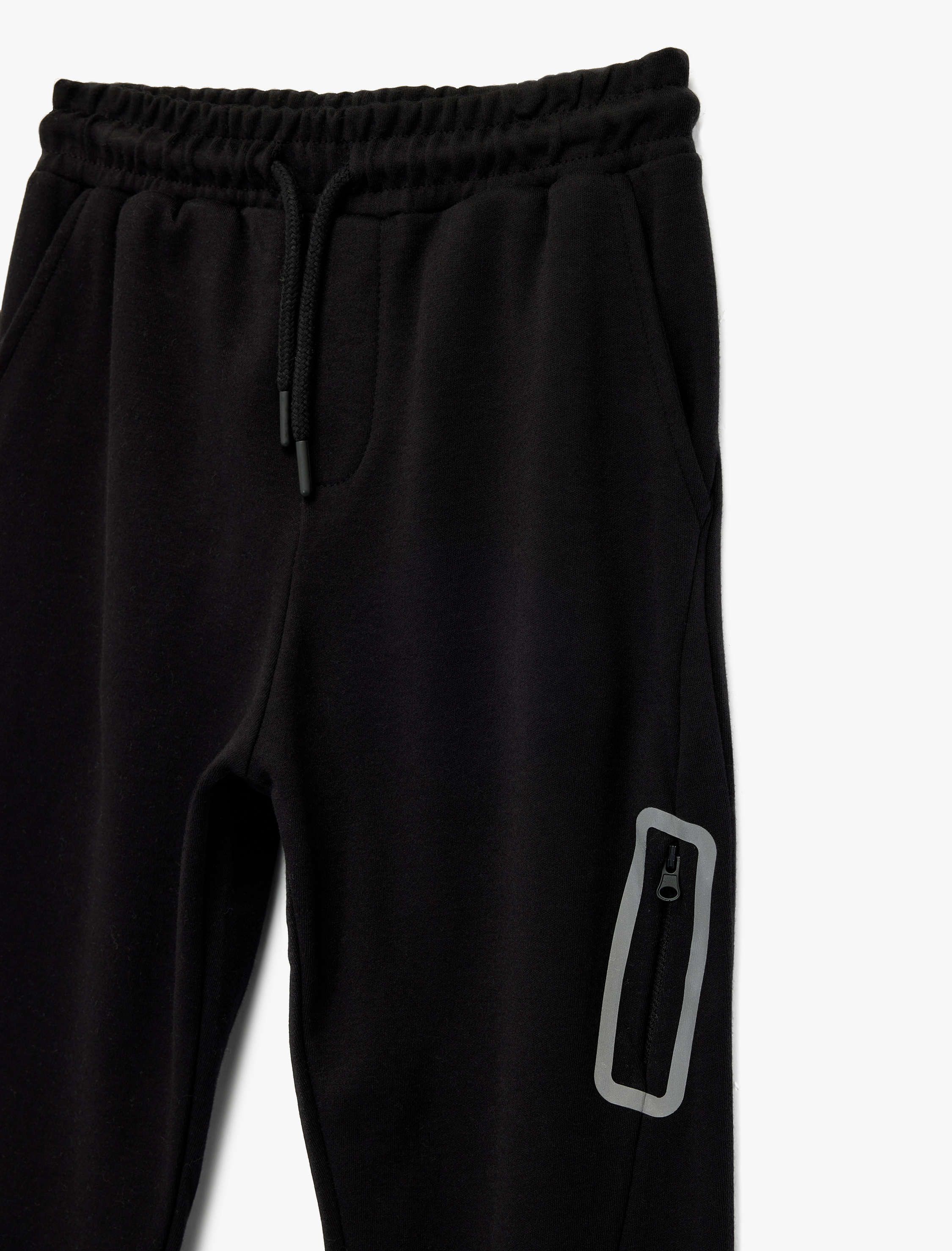  Erkek Çocuk Fermuar Detaylı Pamuklu Eşofman Altı