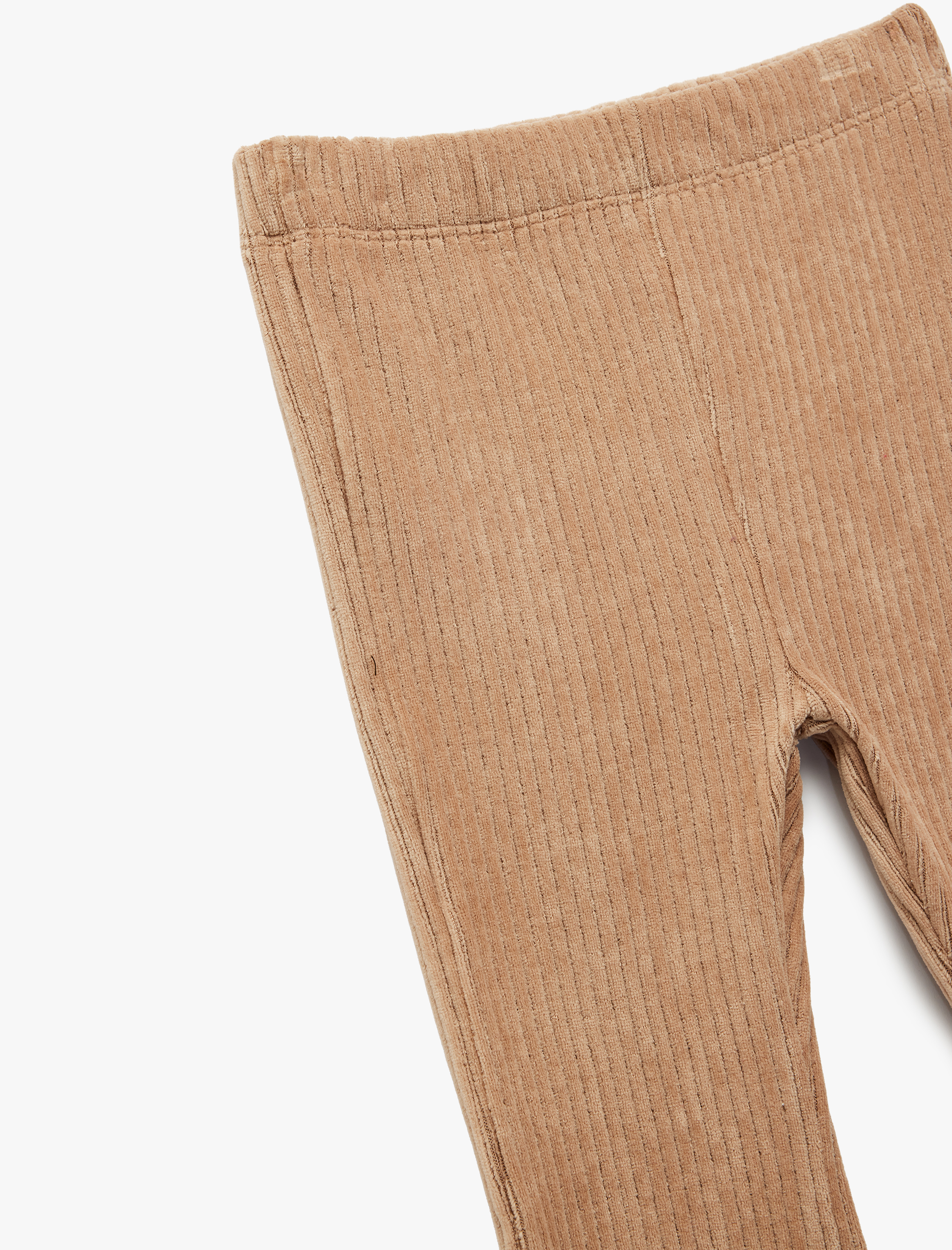  Kız Bebek Beli Lastikli Basic İspanyol Paça Kadife Tayt