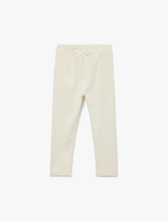 Erkek Bebek Beli Bağlamalı Cep Detaylı Basic Kadife Pantolon