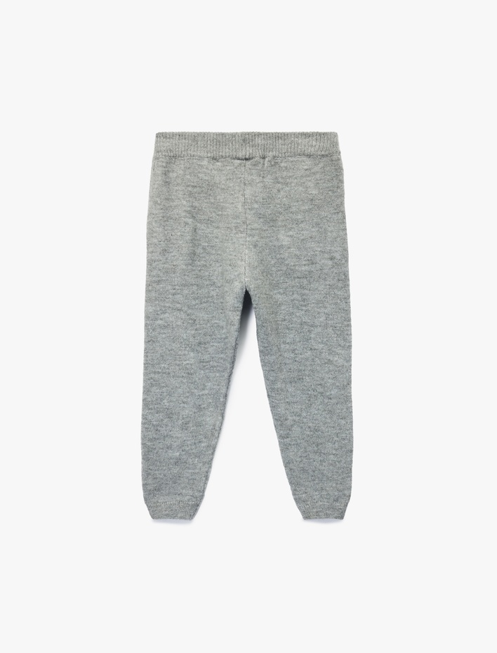 Erkek Bebek Beli Bağcıklı Basic Triko Pantolon