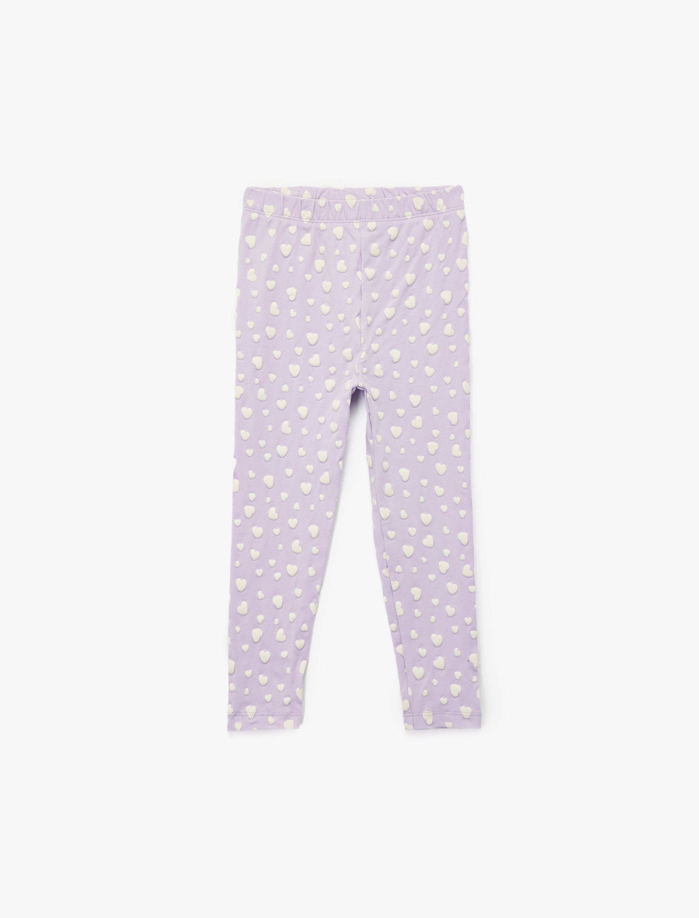  Kız Bebek Pamuklu Desenli Beli Lastikli 3'lü Tayt Seti