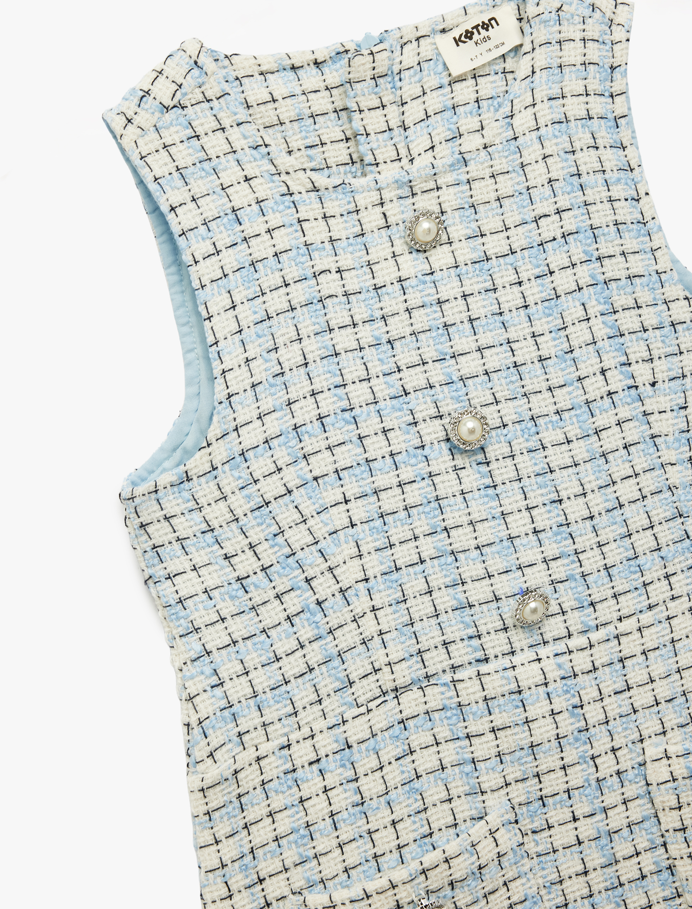  Kız Çocuk Kısa Kollu Bisiklet Yaka Tüvit Jile Elbise