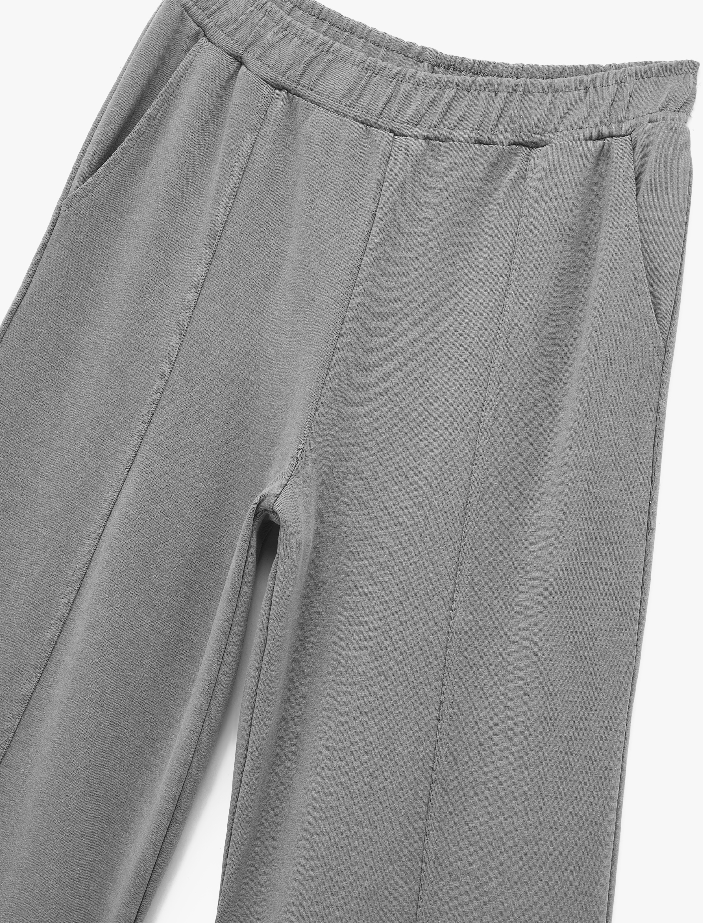 Şardonlu Rahat Kalıp Nervürlü Cepli Beli Lastikli Geniş Paça Eşofman Altı