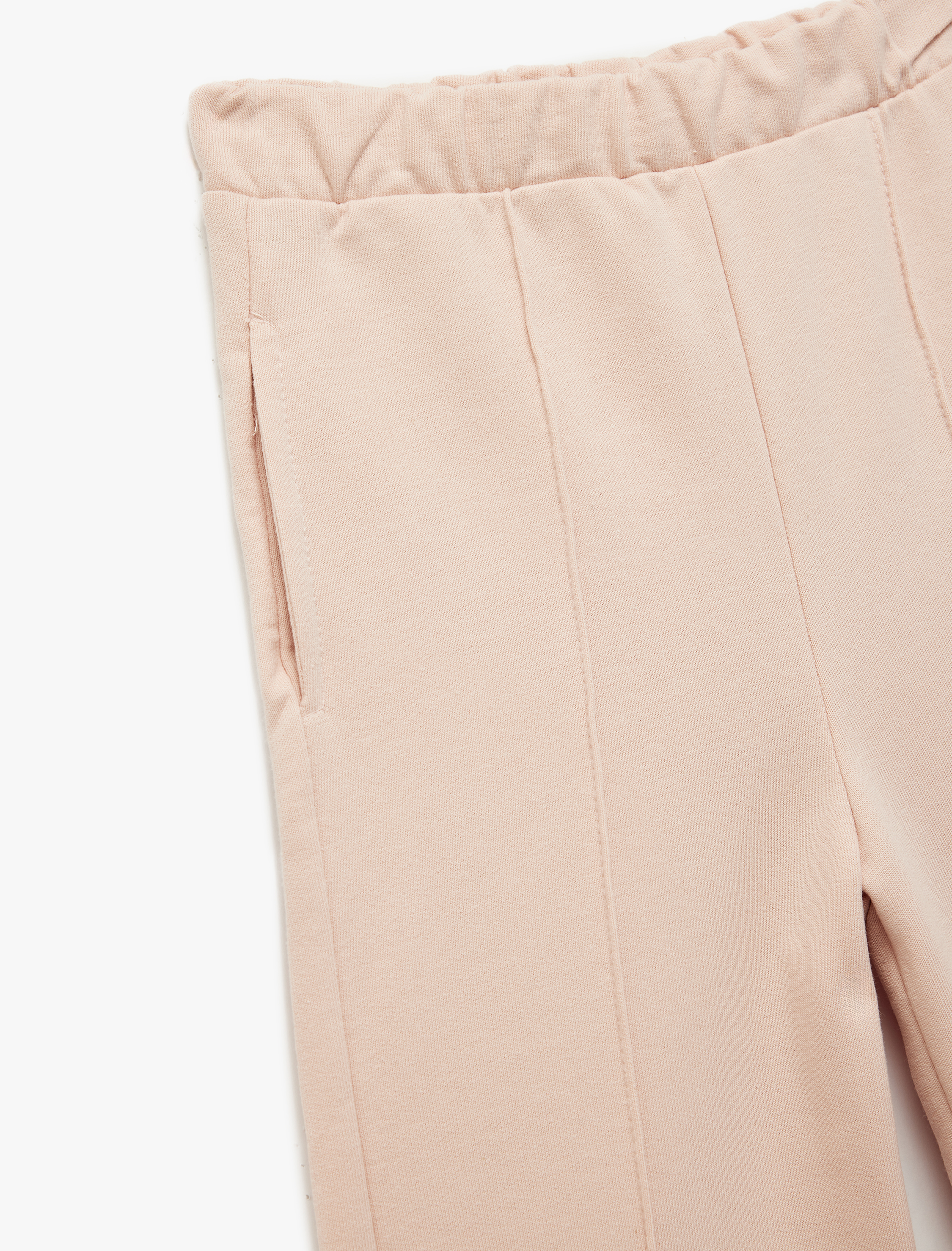  Kız Bebek Pamuklu Şardonlu Geniş Paça Eşofman Altı