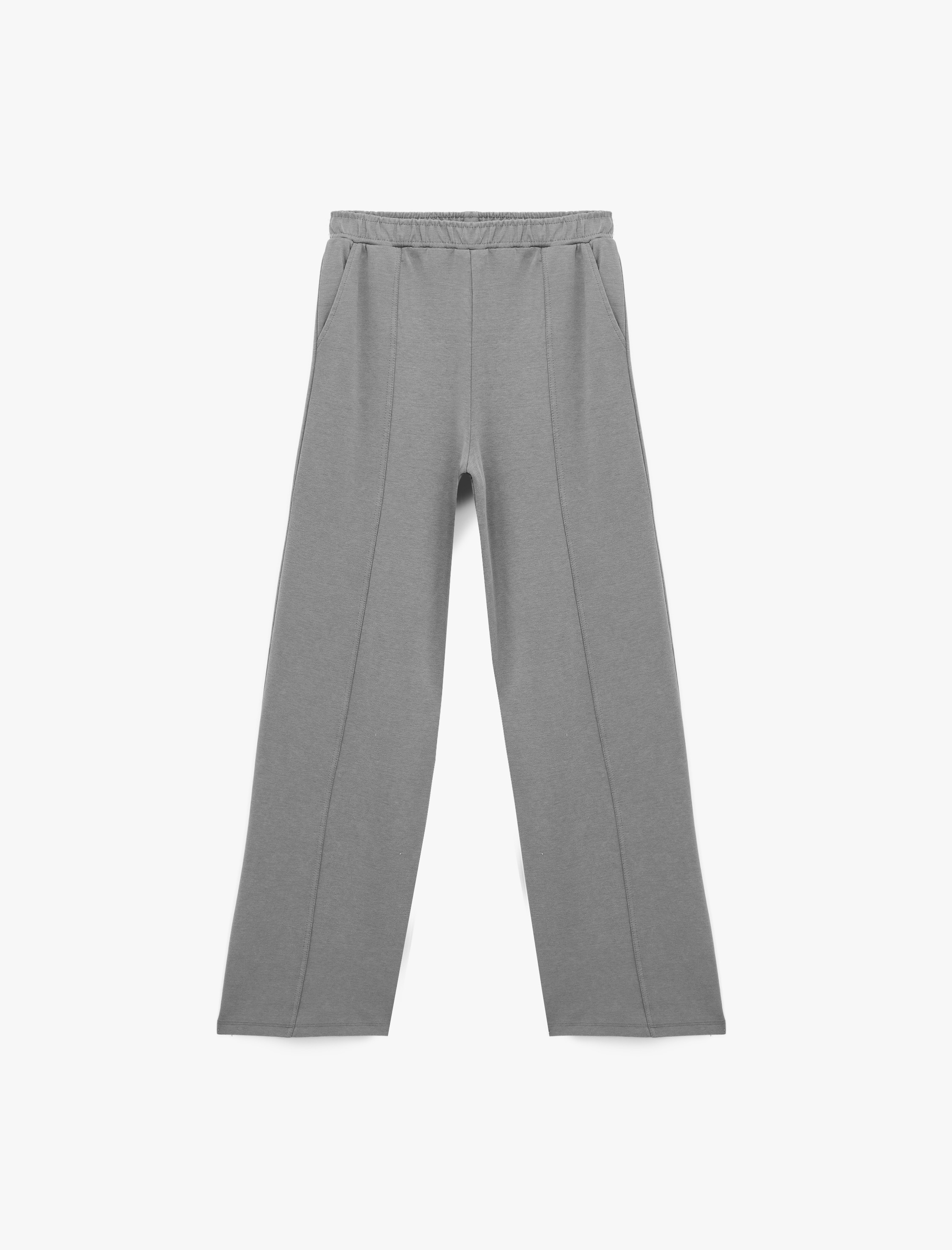 Şardonlu Rahat Kalıp Nervürlü Cepli Beli Lastikli Geniş Paça Eşofman Altı