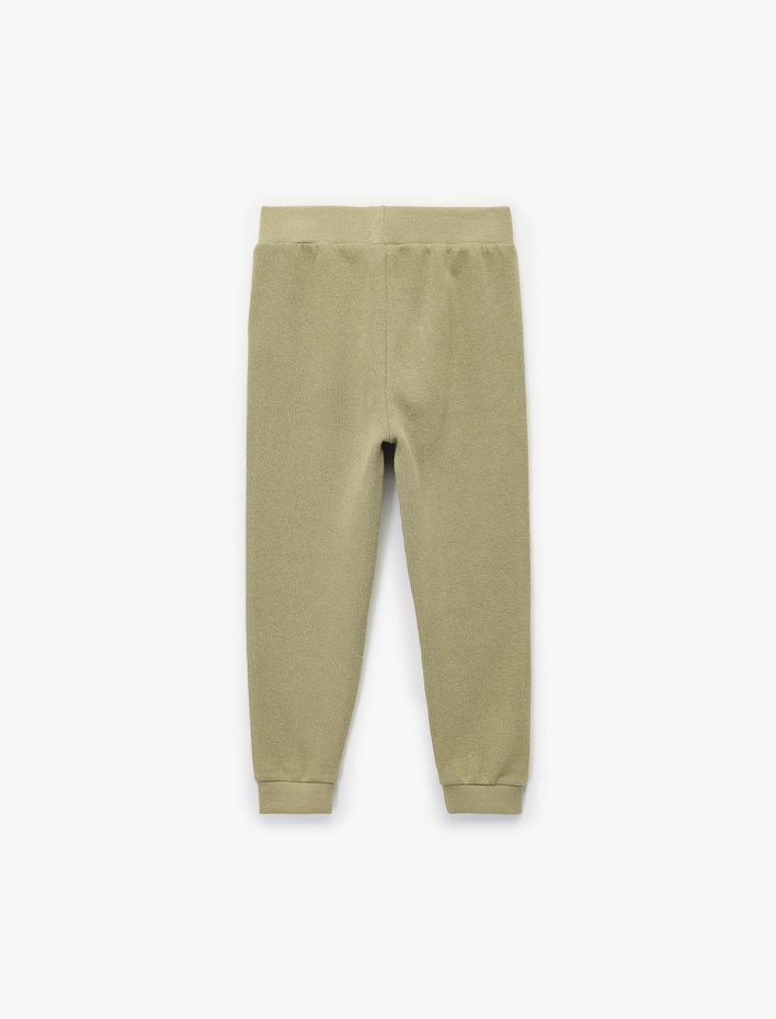 Erkek Bebek Pamuklu Beli Lastikli Basic Jogger Eşofman Altı