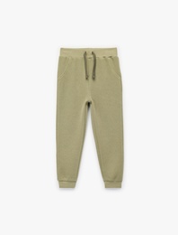 Pamuklu Şardonlu Beli Lastikli Basic Jogger Eşofman Altı