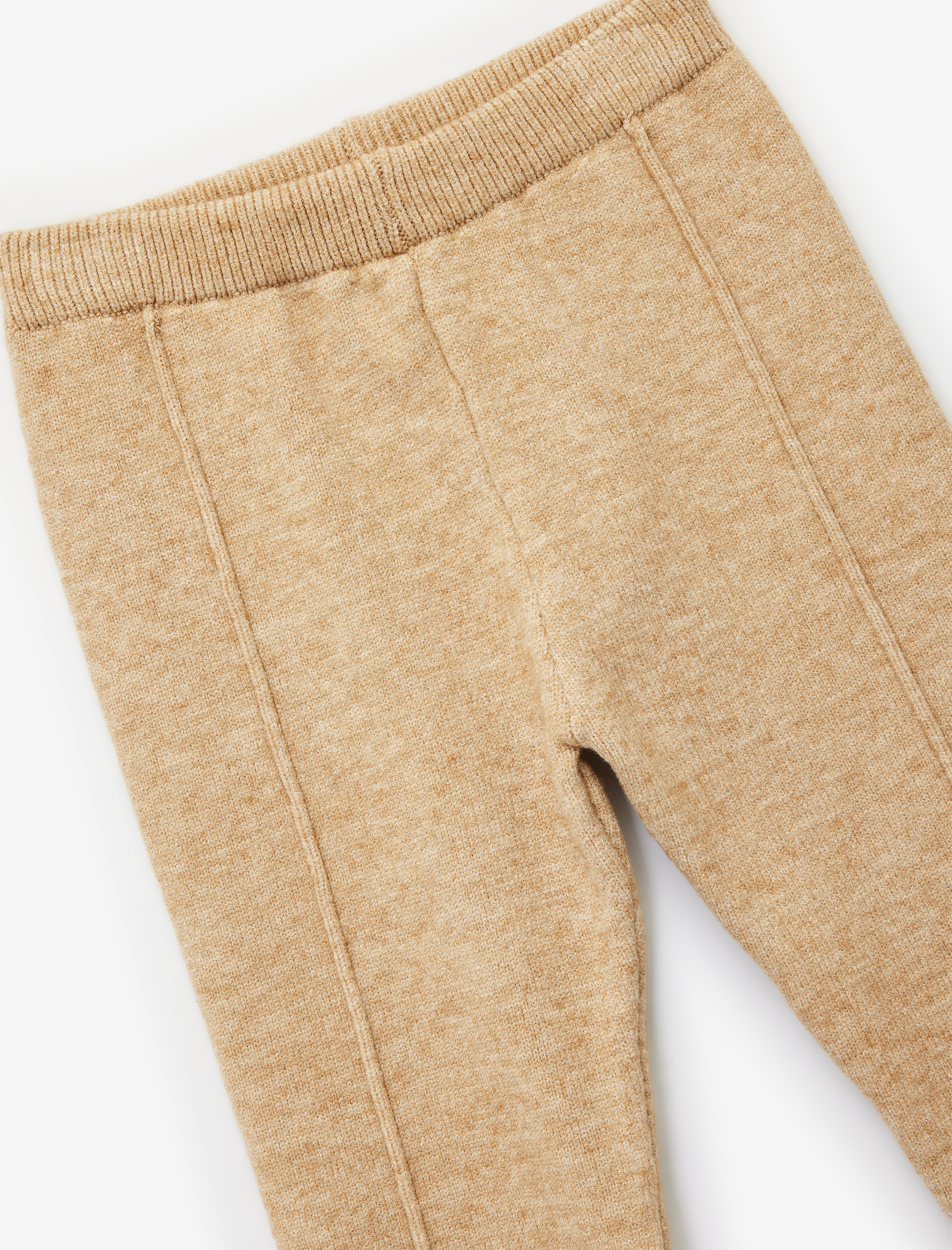  Erkek Bebek Beli Bağcıklı Basic Triko Pantolon