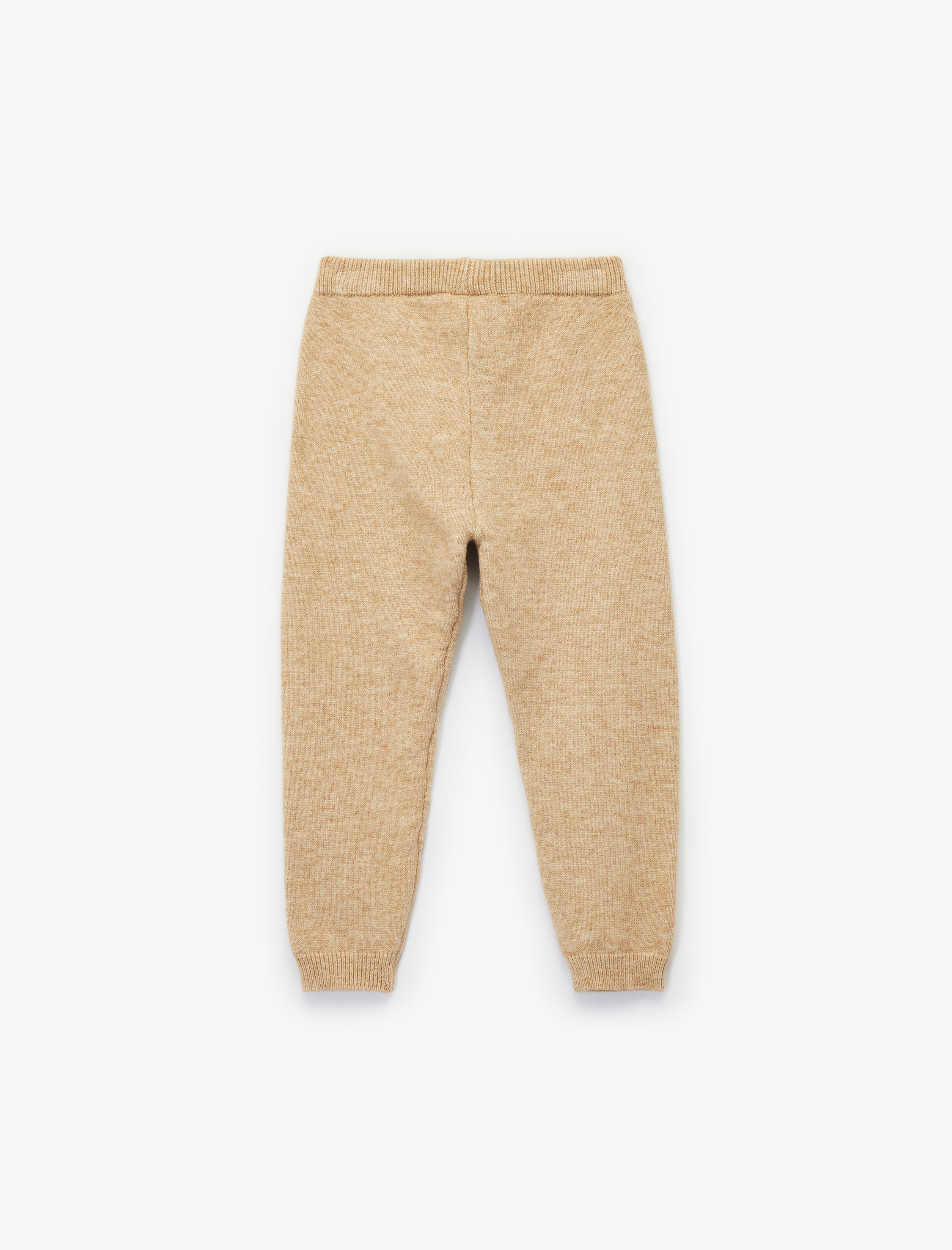  Erkek Bebek Beli Bağcıklı Basic Triko Pantolon