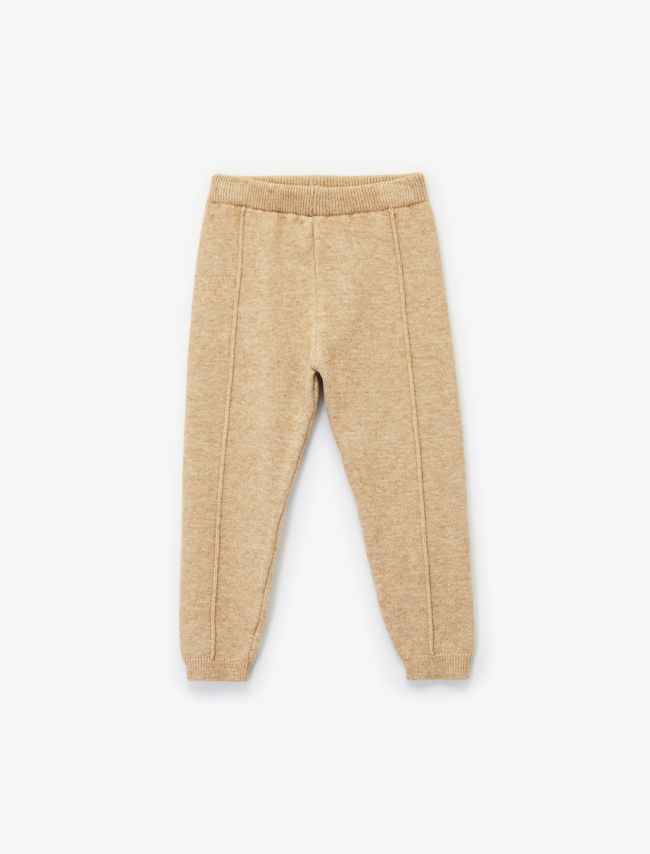  Erkek Bebek Beli Bağcıklı Basic Triko Pantolon