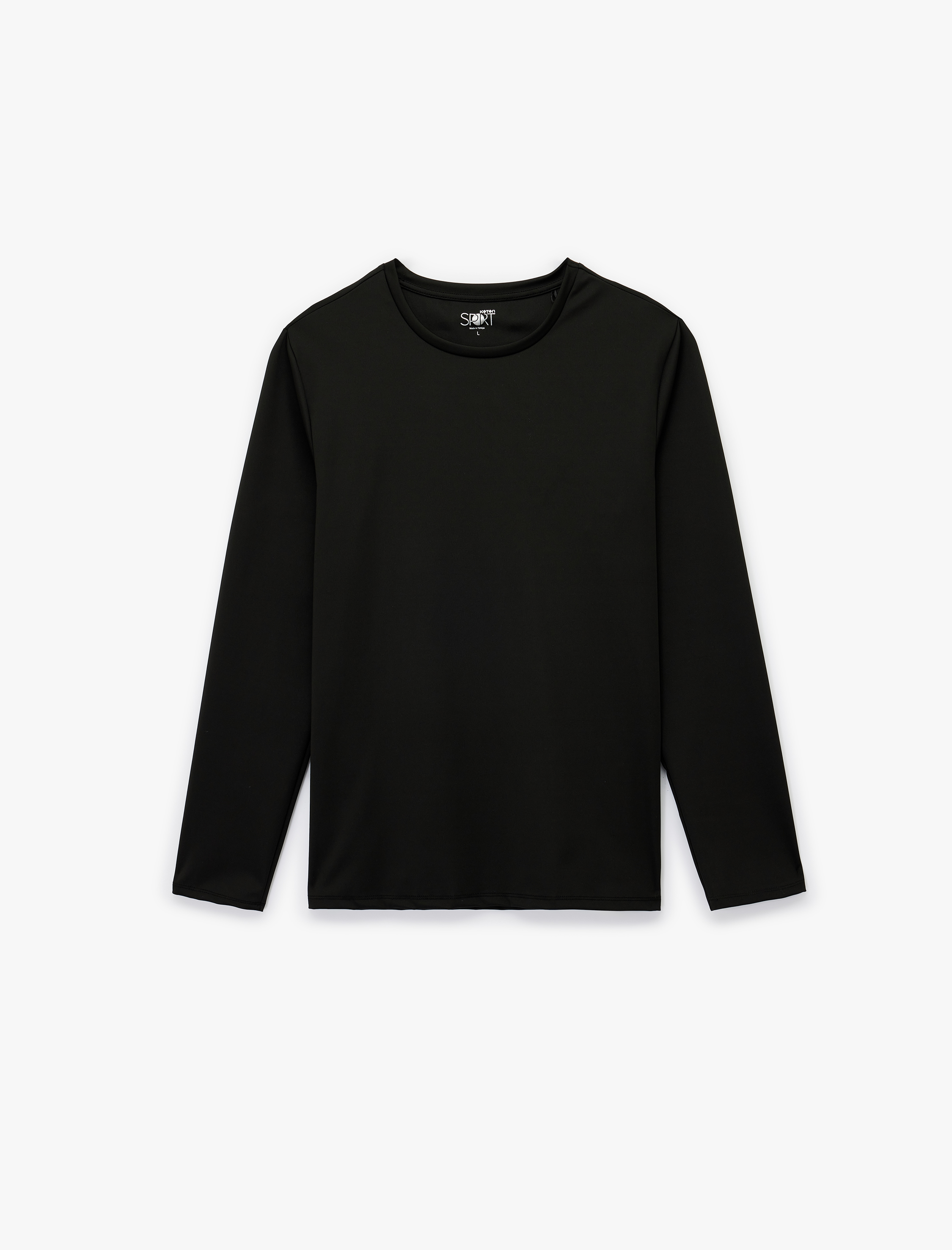   Regular Fit Uzun Kollu Bisiklet Yaka Spor Tişört