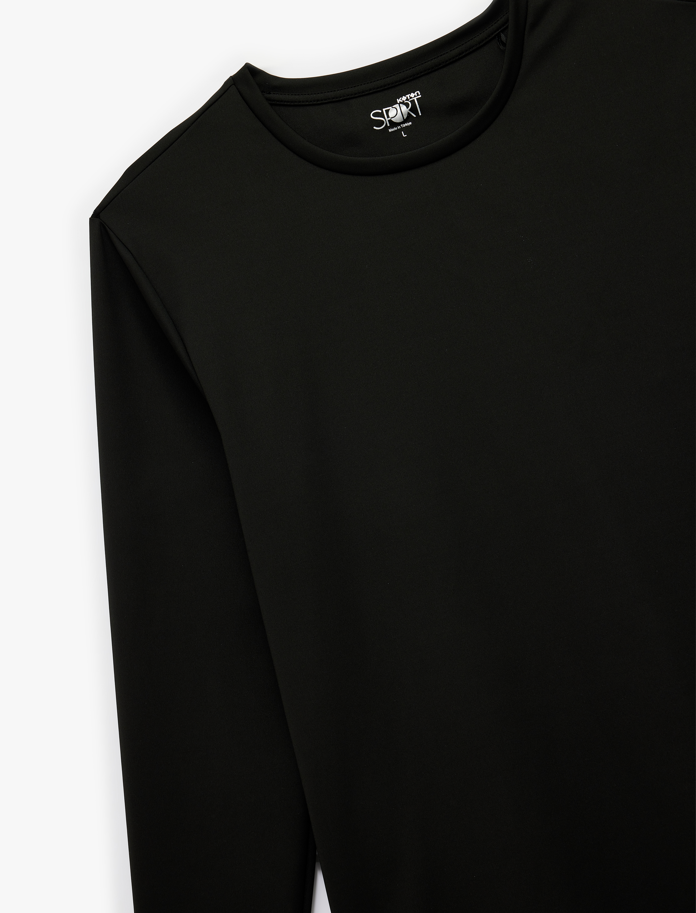   Regular Fit Uzun Kollu Bisiklet Yaka Spor Tişört