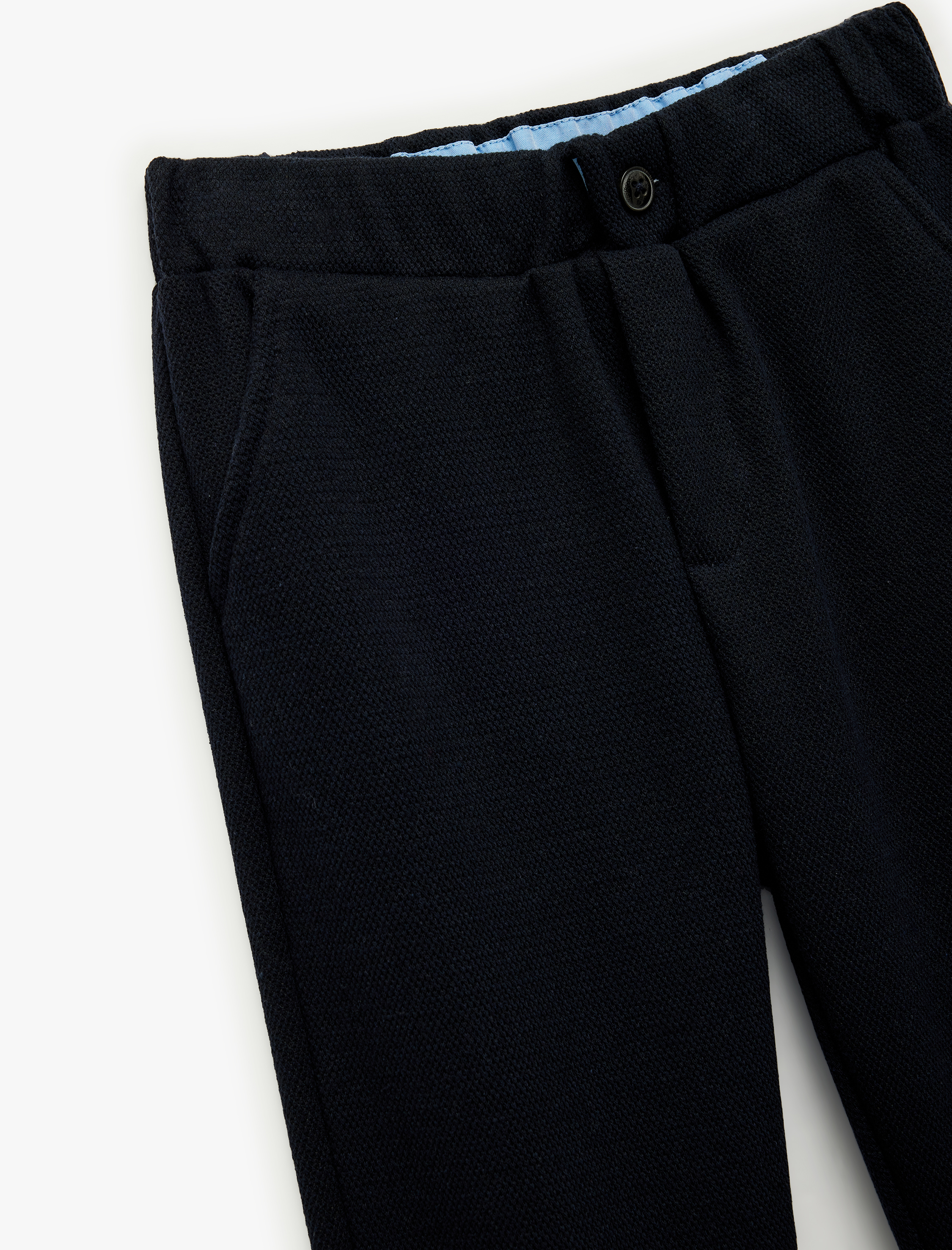  Erkek Çocuk Düğmeli Cep Detaylı Basic Pantolon Görünümlü Eşofman Altı