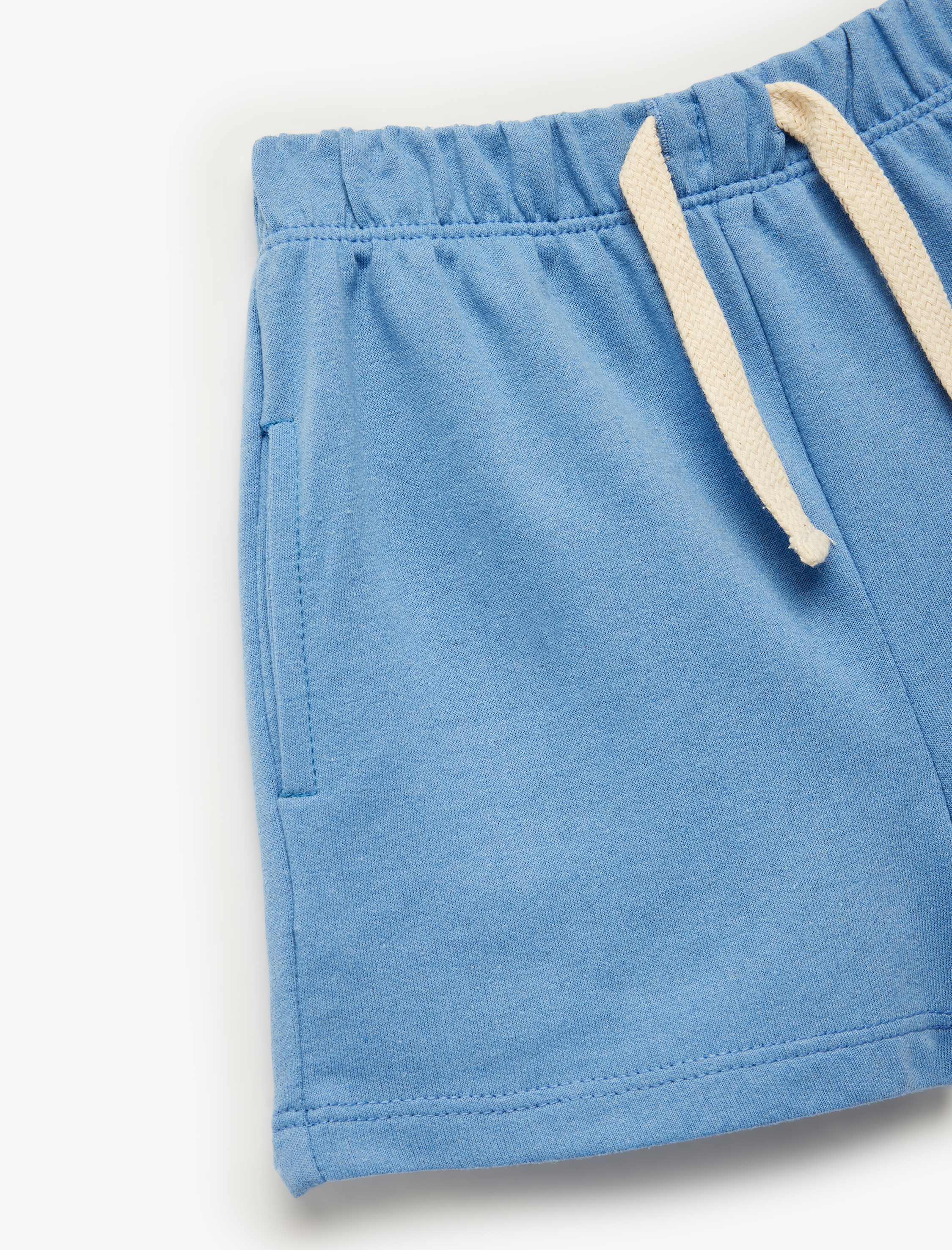  Kız Bebek Beli Bağcıklı Cep Detaylı Basic Şort