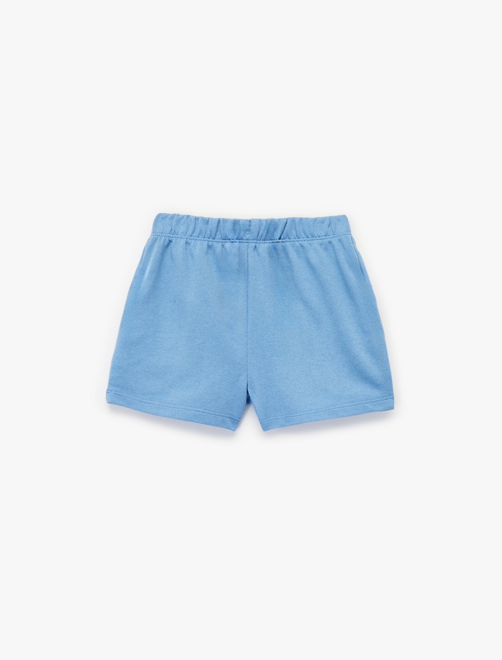 Kız Bebek Beli Bağcıklı Cep Detaylı Basic Şort