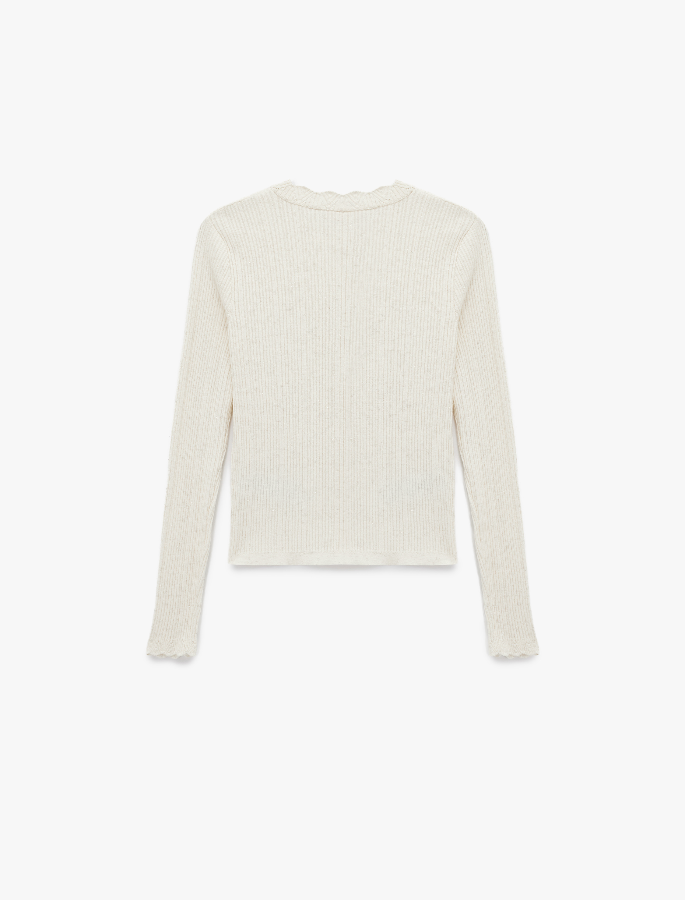   Uzun Kollu Bisiklet Yaka Düğmeli Triko Hırka