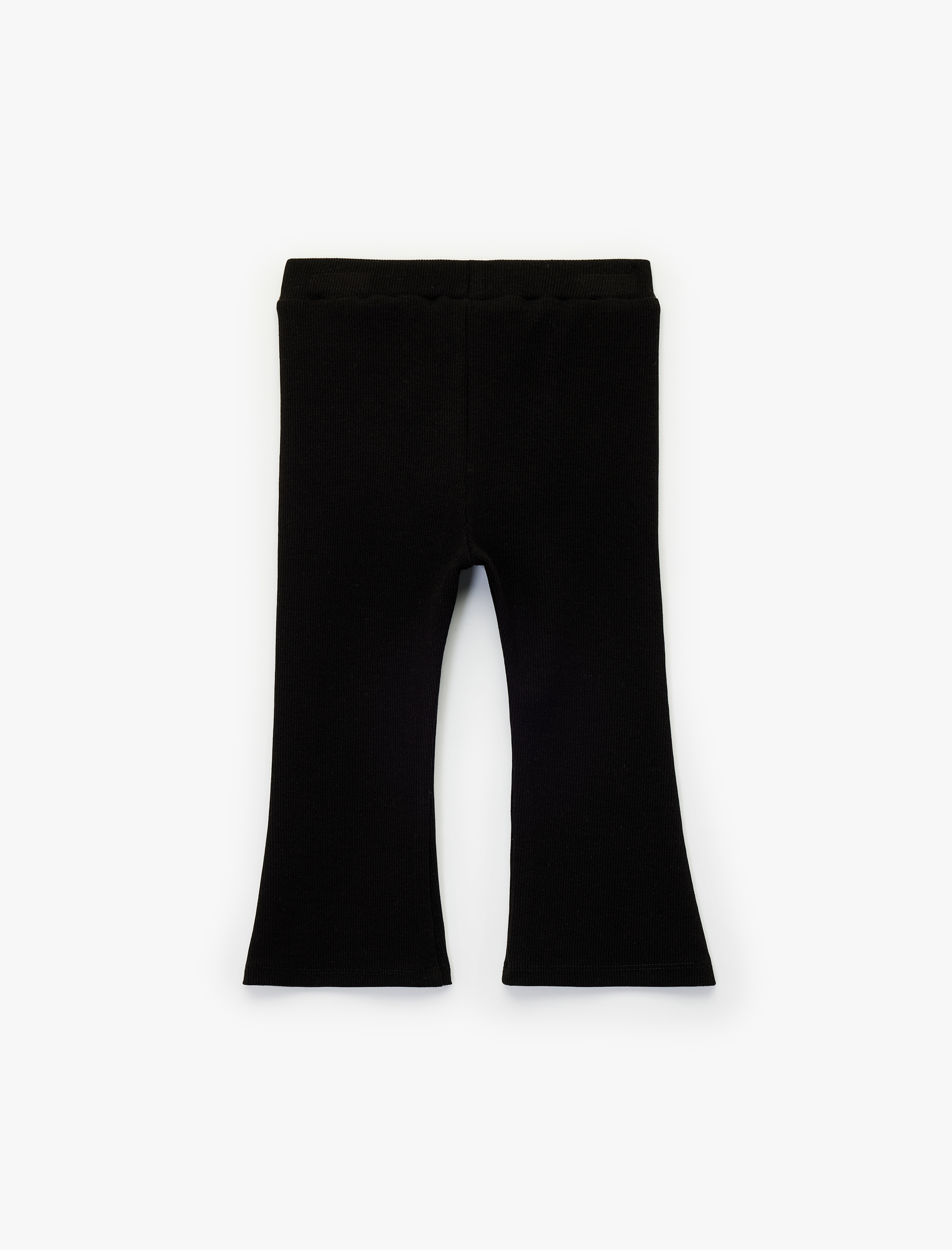  Kız Bebek Düğme Detaylı Pamuklu İspanyol Paça Tayt