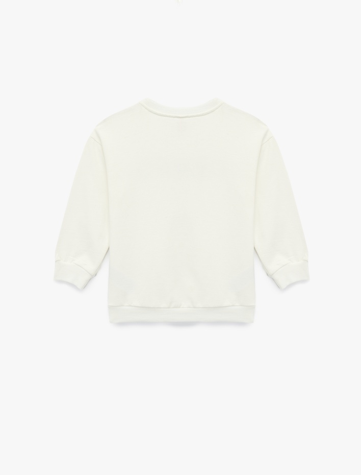 Erkek Bebek Uzun Kollu Bisiklet Yaka Şardonlu Pamuklu Sweatshirt