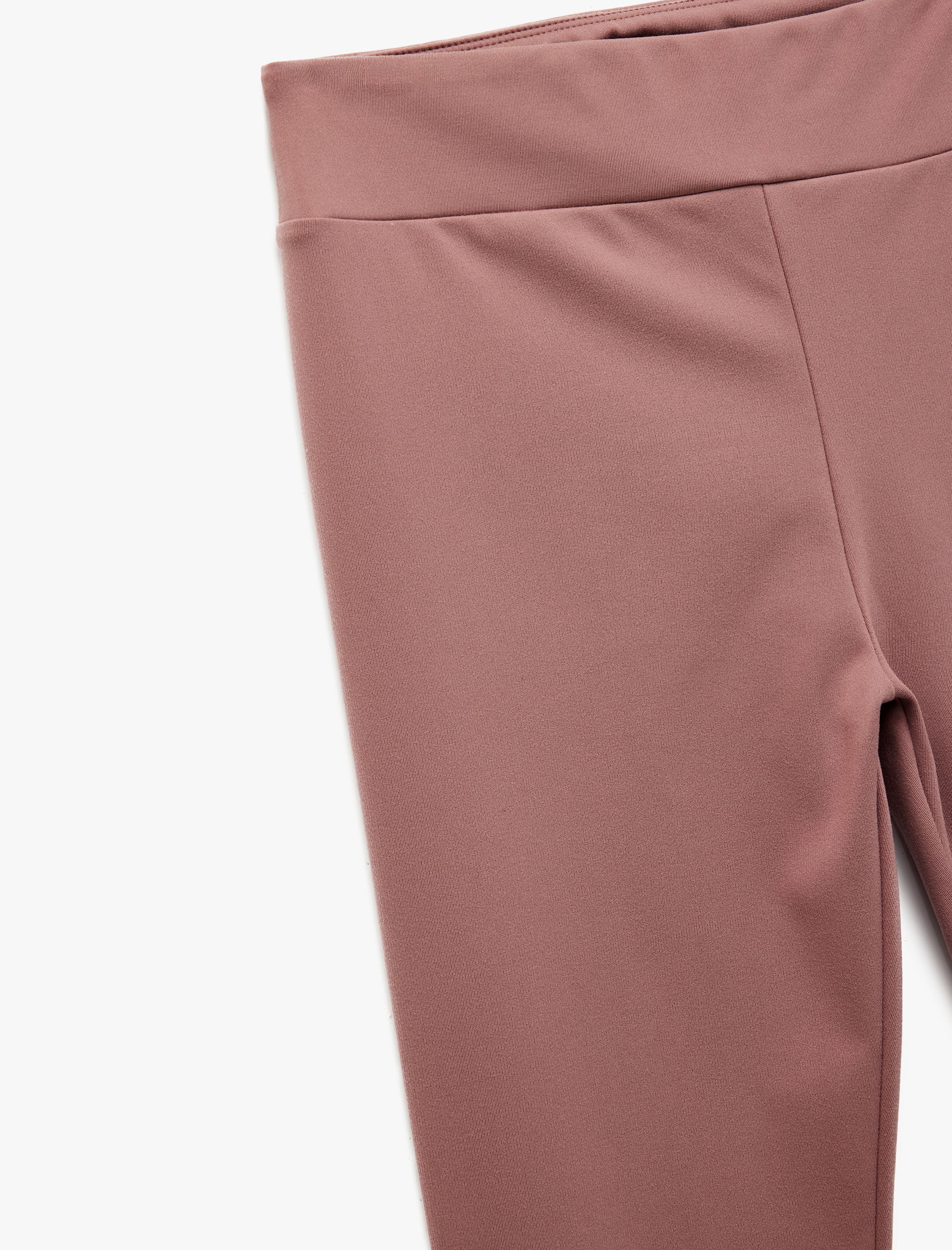  Kız Çocuk Beli Lastikli Dikişsiz Basic Tayt