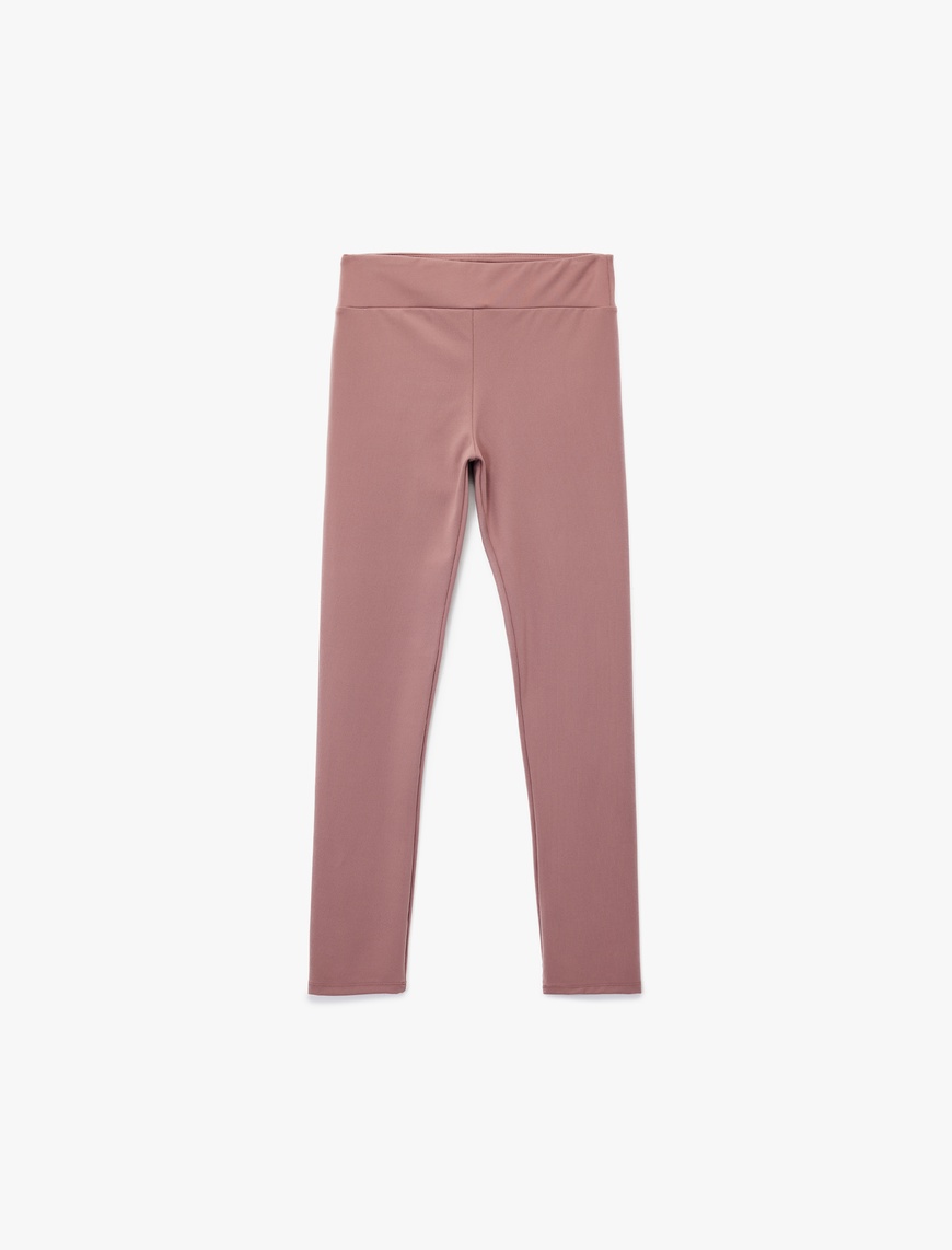 Koton Beli Lastikli Dikişsiz Basic Tayt