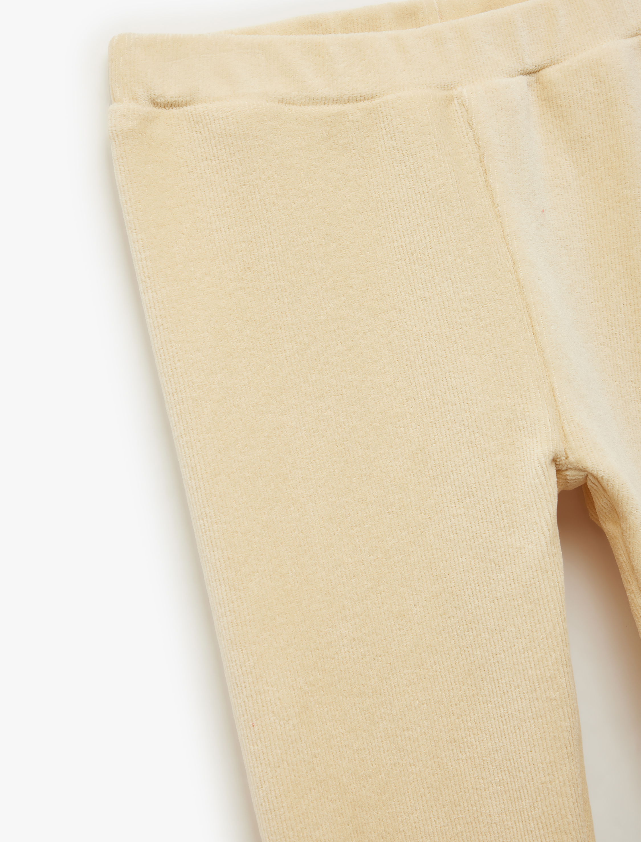  Kız Çocuk Beli Lastikli Yüksek Bel Basic Kadife Tayt