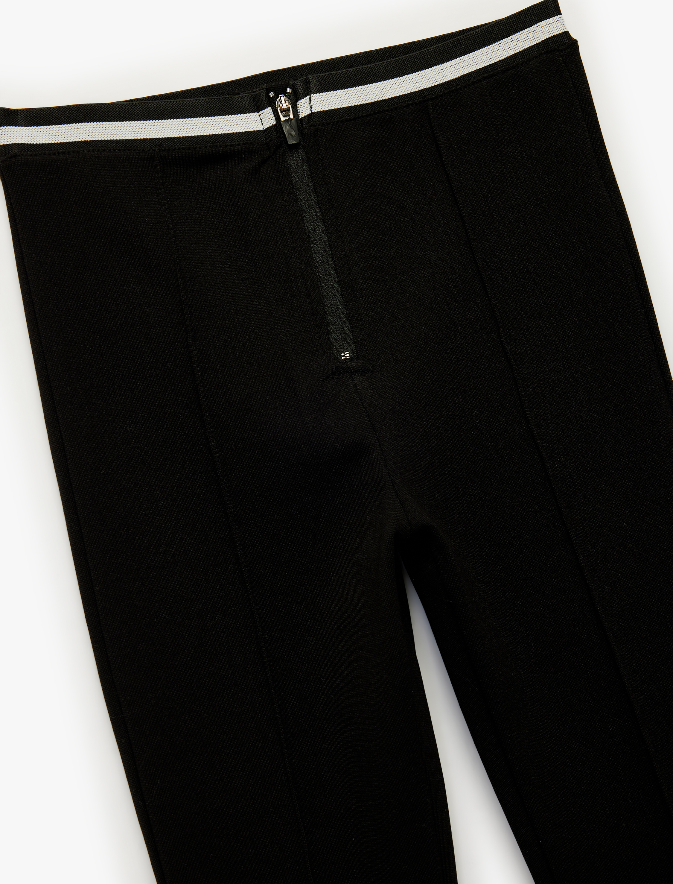  Kız Çocuk Beli Lastikli Renk Bloklu Basic Tayt