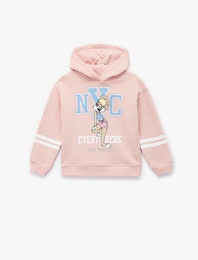 Lisanslı Lola Bunny Baskılı Uzun Kollu Kapşonlu Sweatshirt