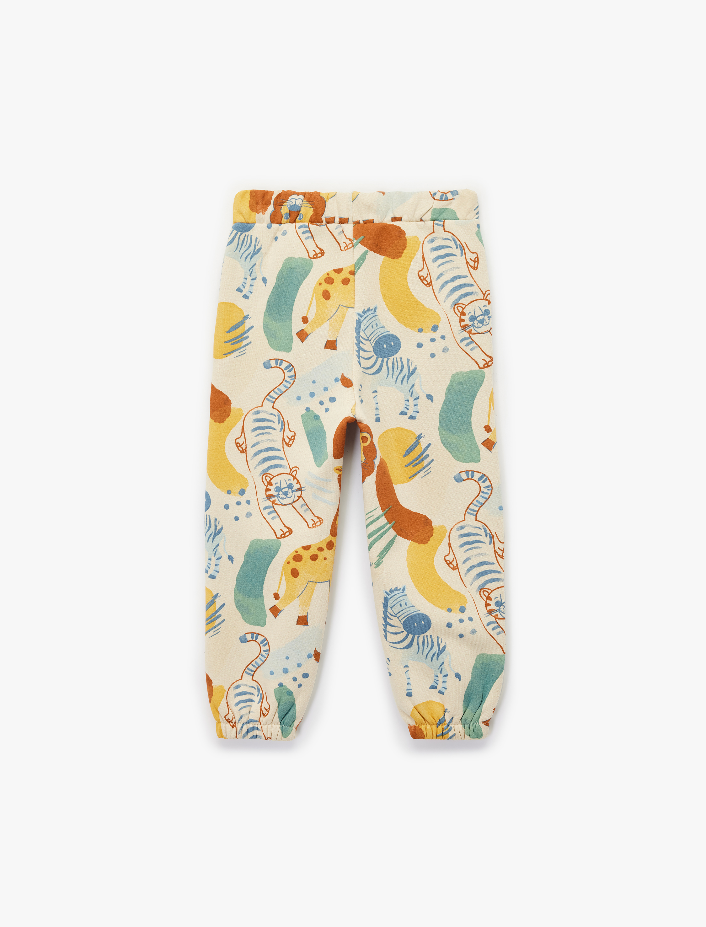  Erkek Bebek Şardonlu Hayvanlar Baskılı Jogger Eşofman Altı