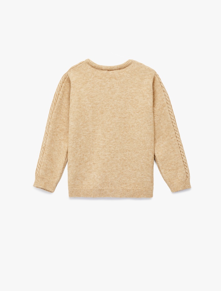 Erkek Bebek Uzun Kollu Viskon Karışımlı Bisiklet Yaka Triko Kazak