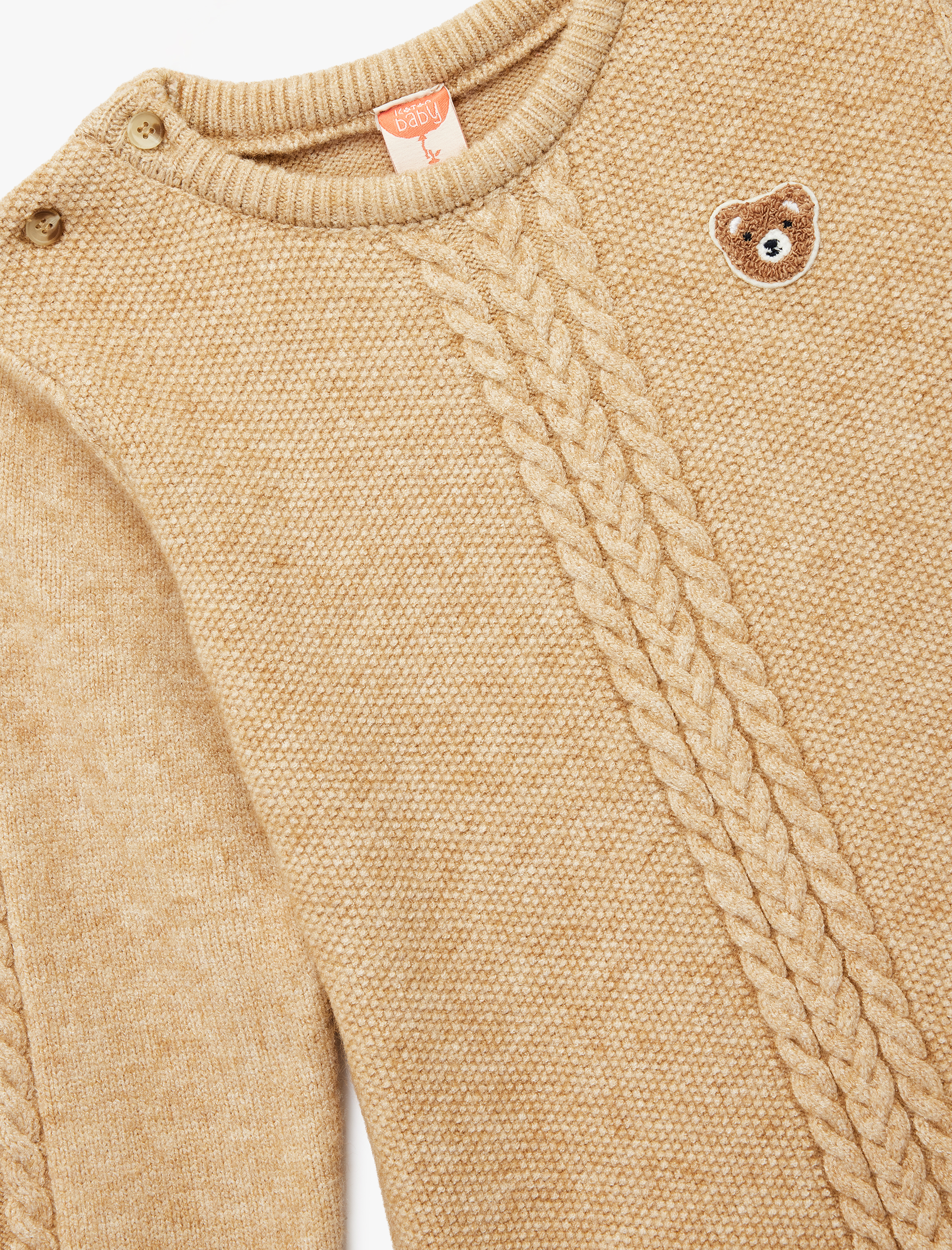  Erkek Bebek Uzun Kollu Viskon Karışımlı Bisiklet Yaka Triko Kazak