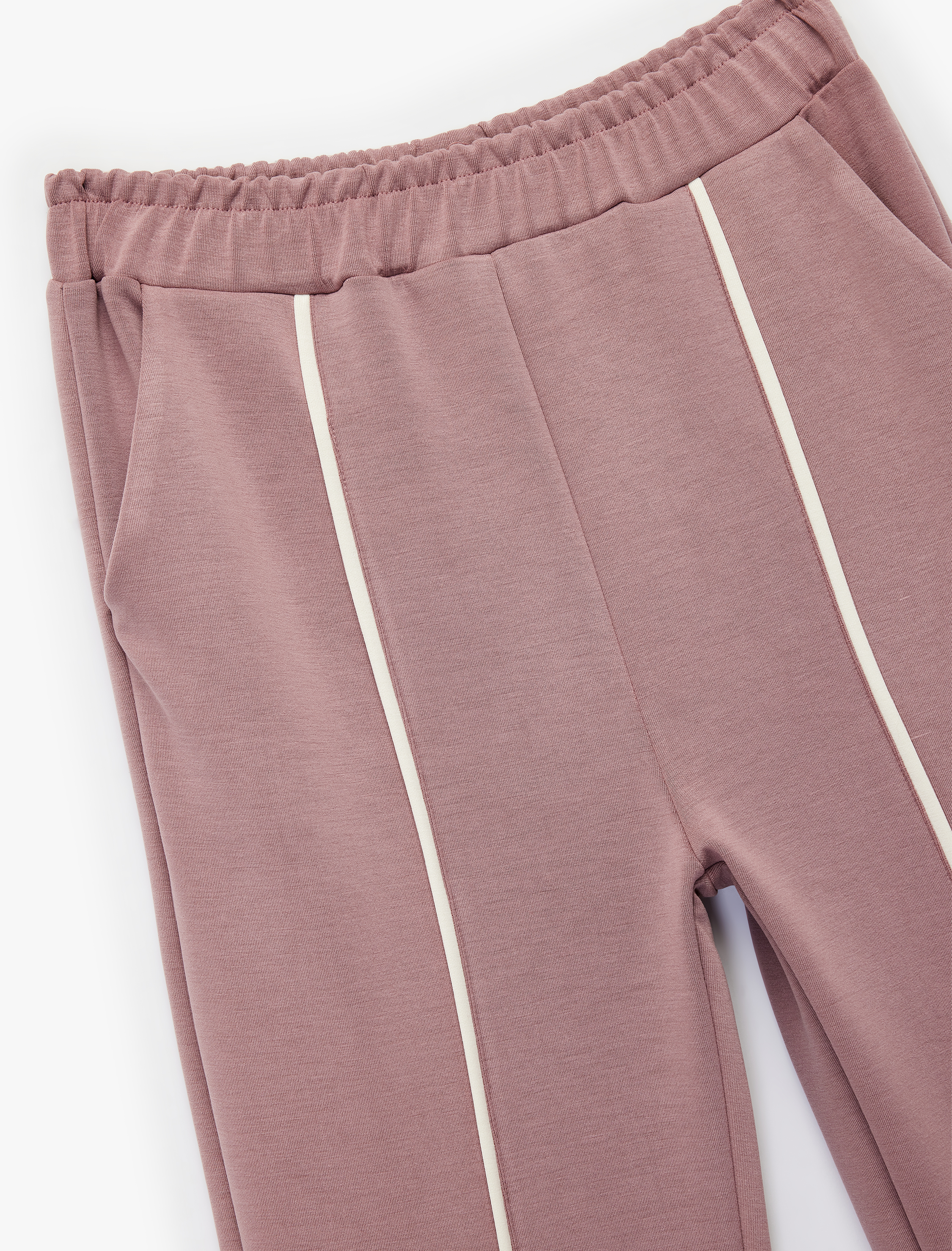  Kız Çocuk Nervür Detaylı Modal Karışımlı Basic Jogger Eşofman Altı