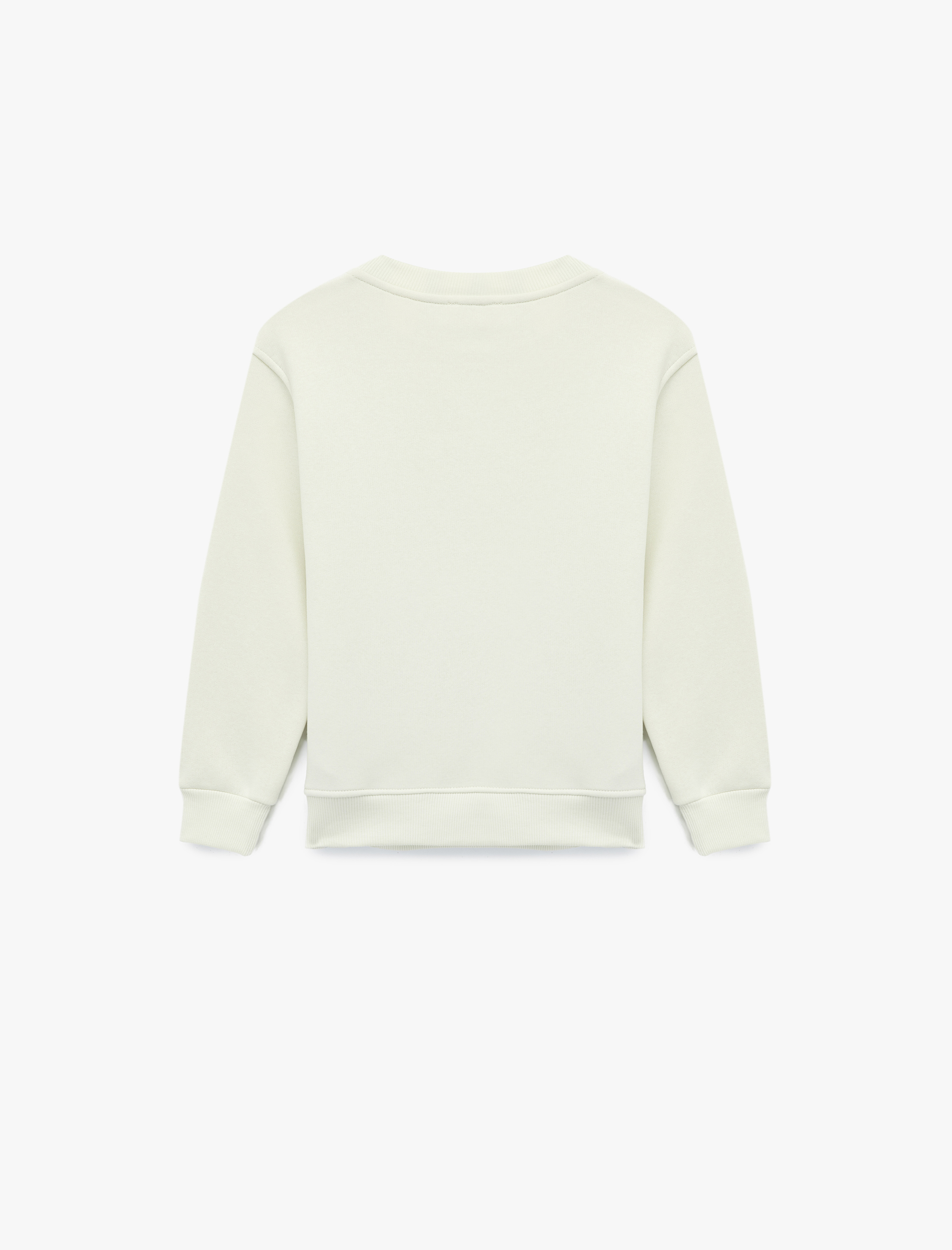  Erkek Çocuk Şardonlu Uzun Kollu Bisiklet Yaka Baskılı Sweatshirt