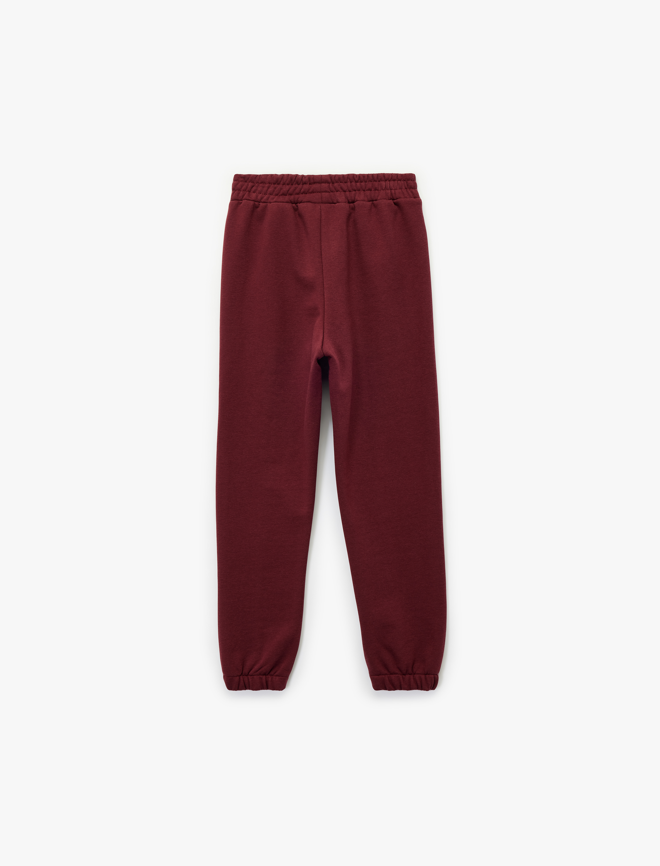  Kız Çocuk Beli Lastikli Şardonlu Basic Jogger Eşofman Altı