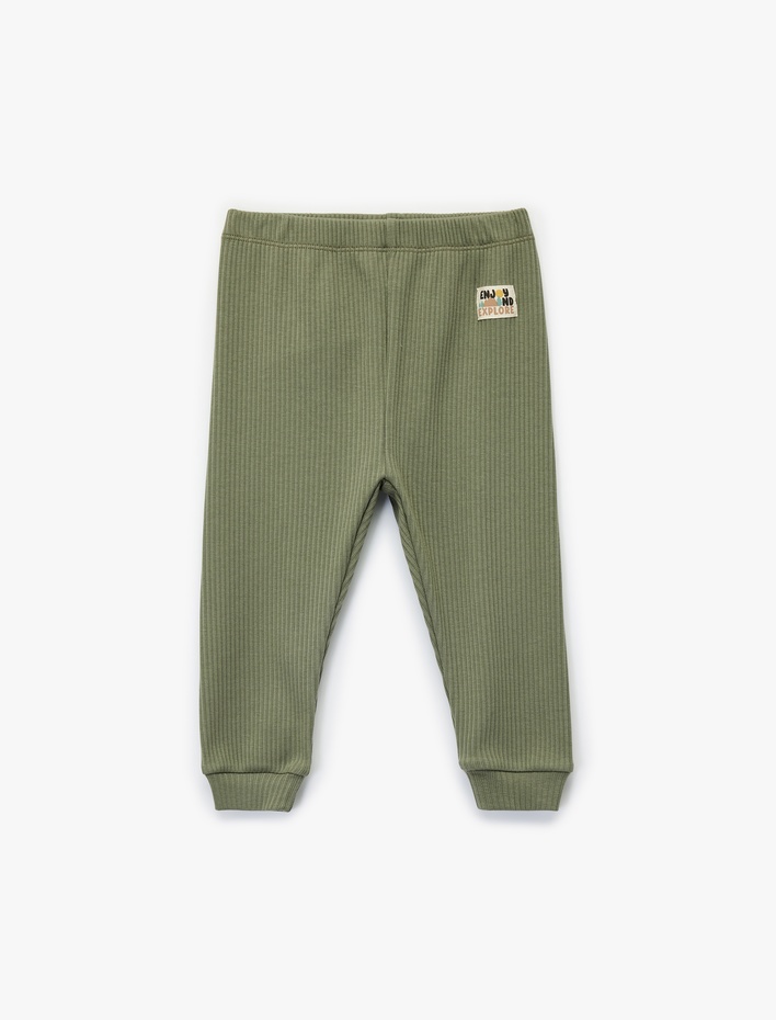 Erkek Bebek Ribanalı Beli Lastikli Basic Jogger Eşofman Altı