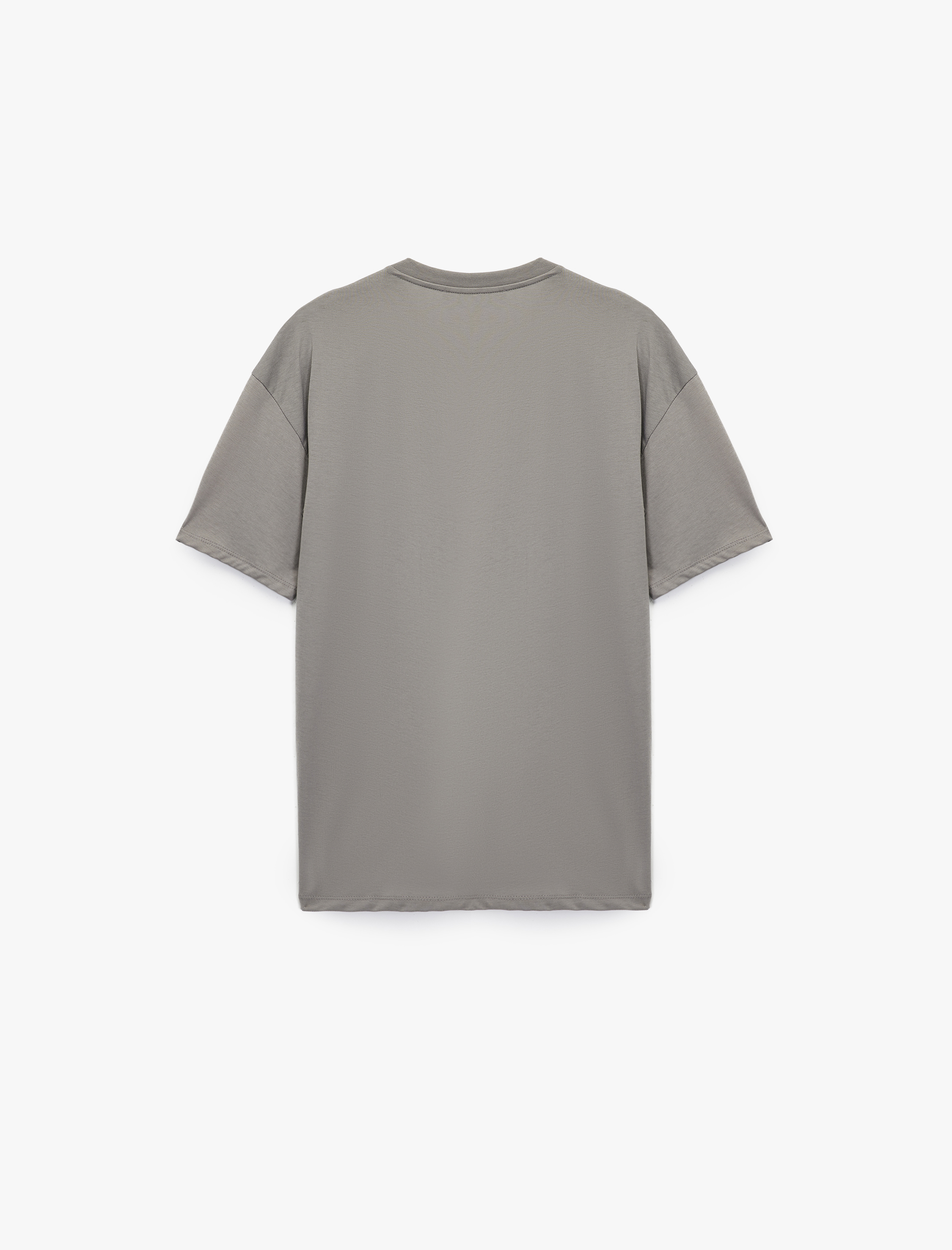   Kısa Kollu Bisiklet Yaka Kiraz Baskılı Oversize Tişört