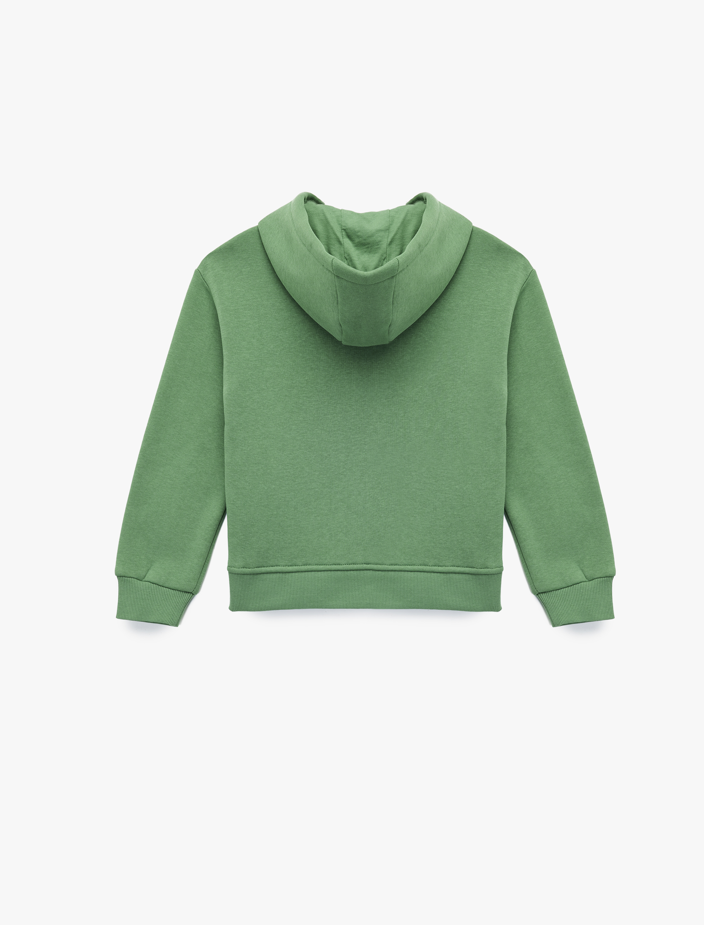  Kız Çocuk Şardonlu Uzun Kollu Kapşonlu Baskılı Sweatshirt