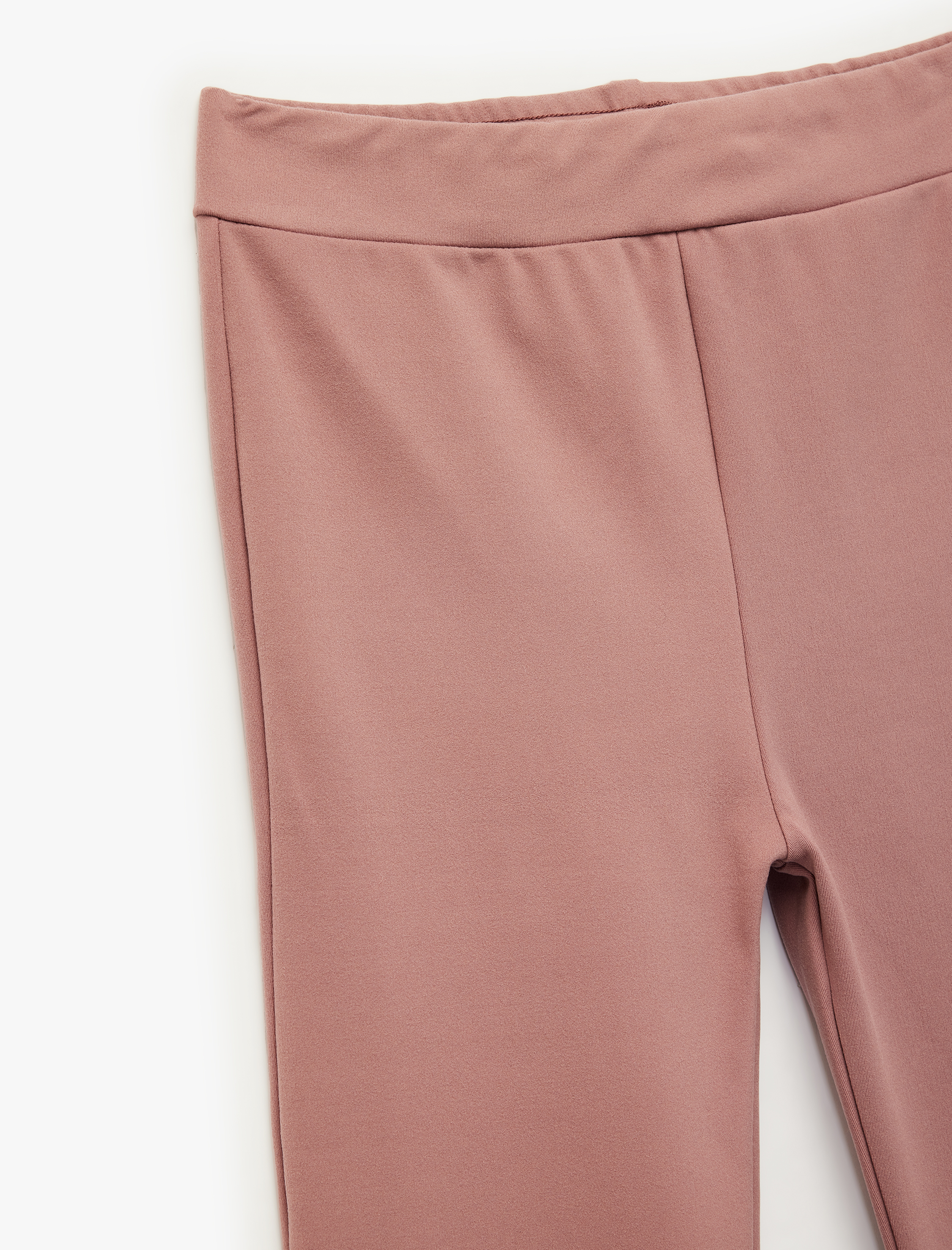  Kız Çocuk Beli Lastikli Dar Kalıp Basic İspanyol Paça Pantolon