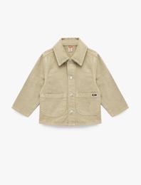 Pamuklu Uzun Kollu Klasik Yaka Denim Ceket